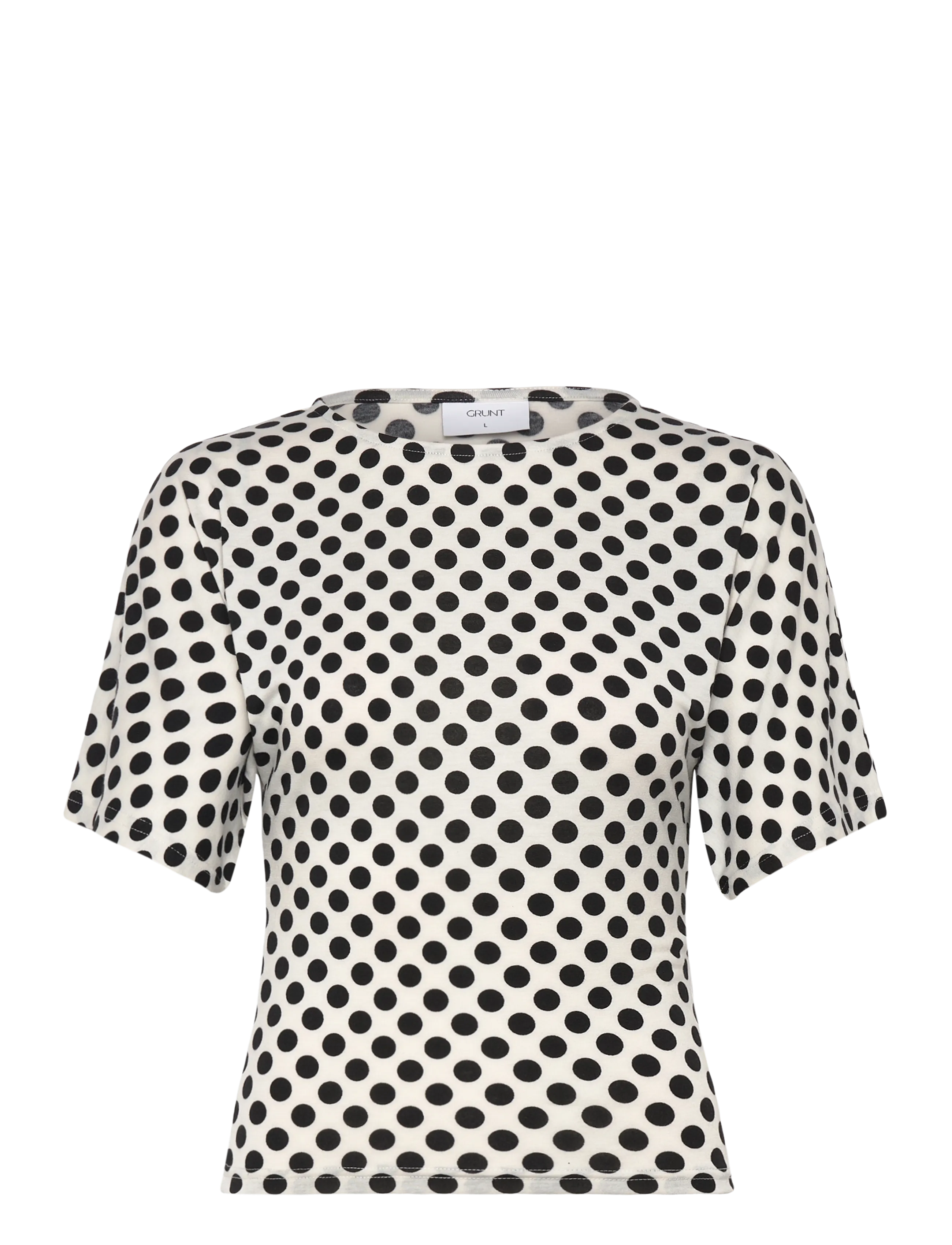 Grunt Grnova Dots Ss Tee, 164, White, T-Shirts > Kortærmede, Børn
