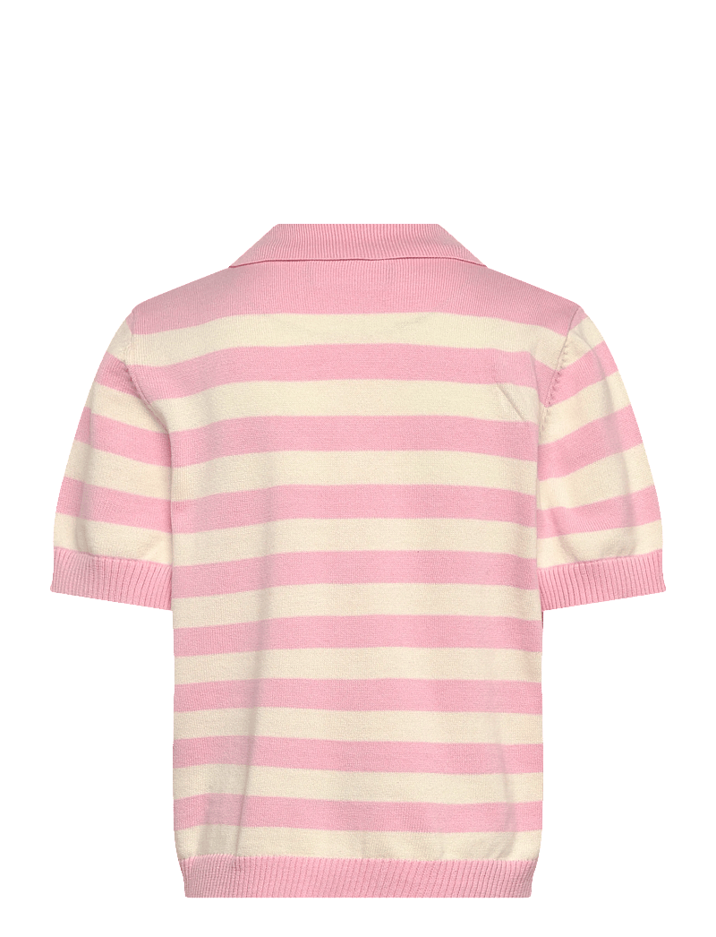 Grunt - GRCarla SS Stripe Knit Cardigan - cardigans - light red stripe - 1