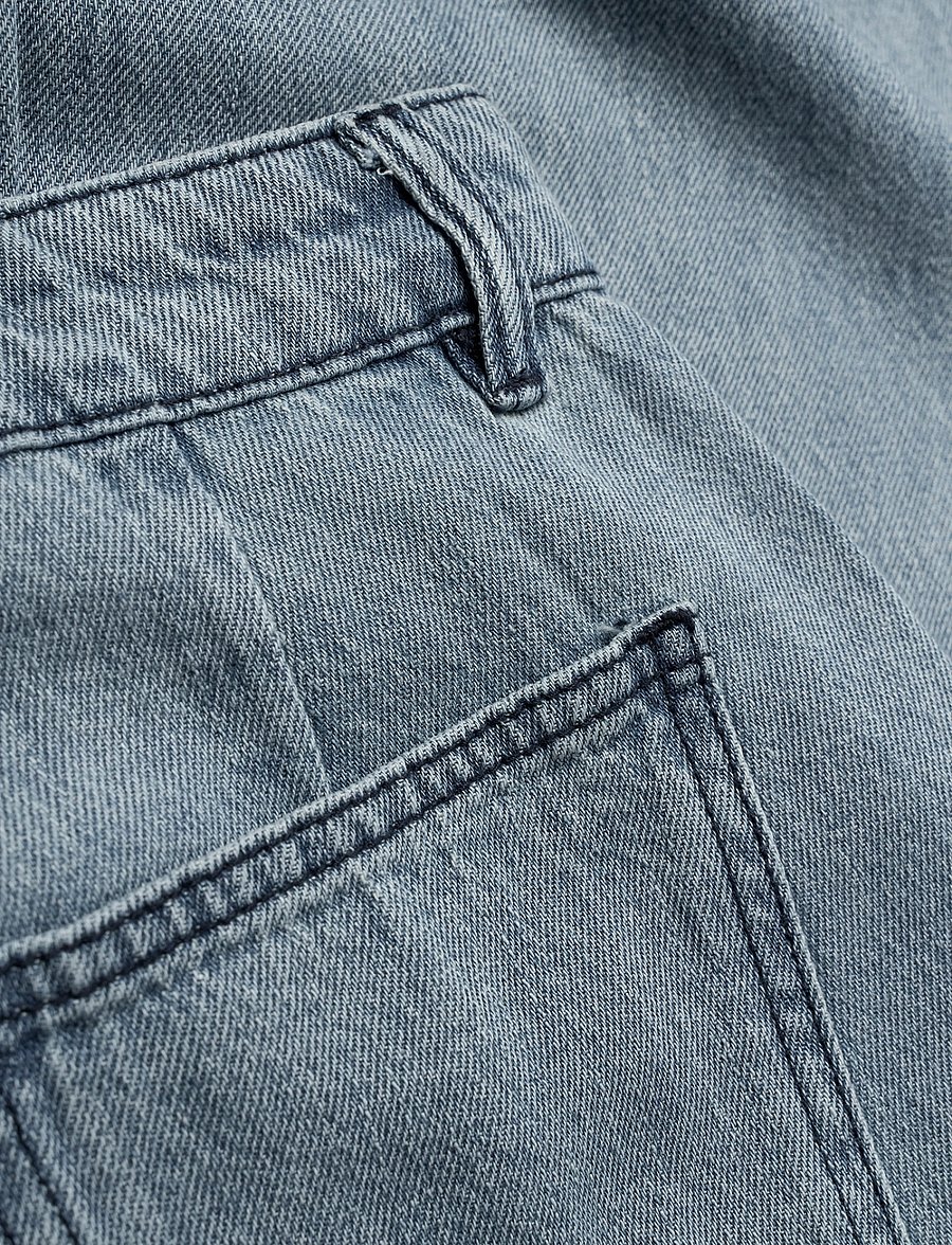 Grunt - GRPlaty Pleat Worn Blue - hosen mit weitem bein - light blue - 3