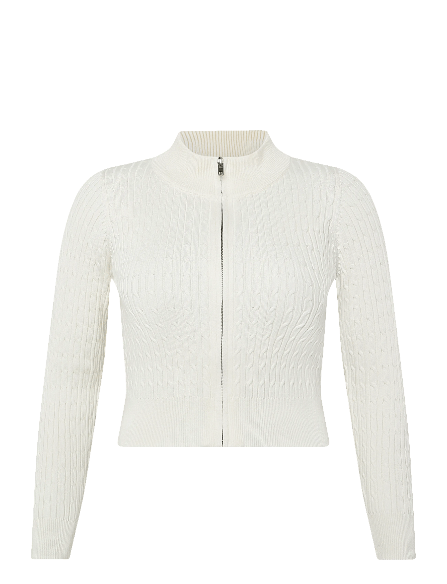 Grunt - GRHoatxin Zip Knit - cardigans - off white - 0