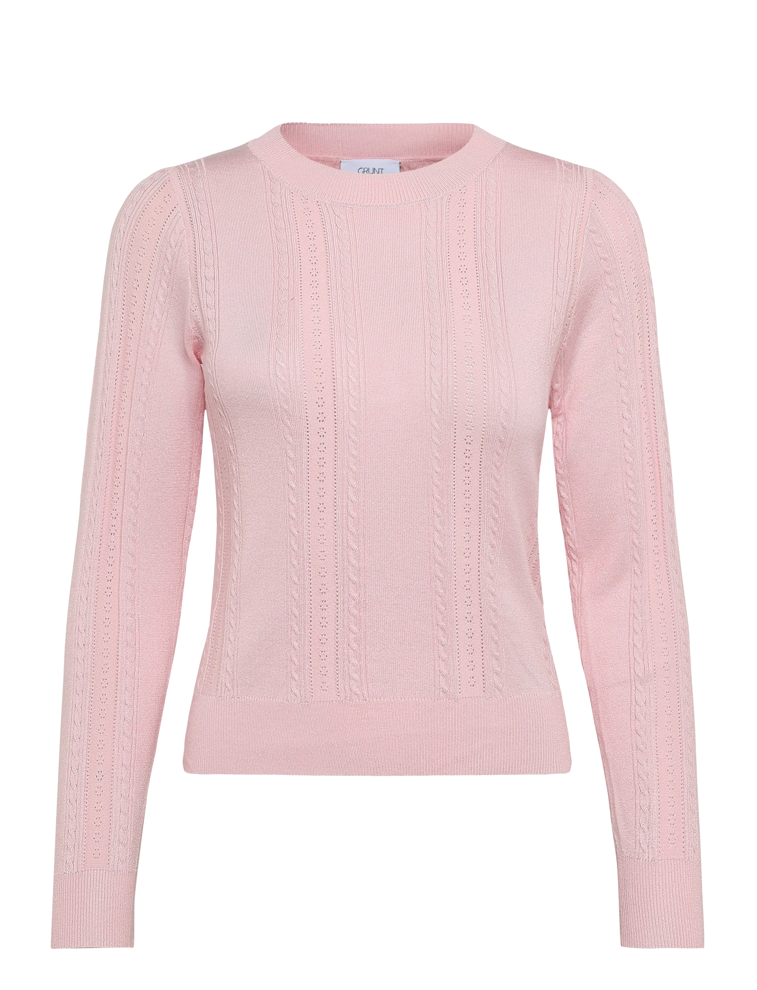 Grunt GRHilda VIS LS Knit - Back to school - LIGHT RED / pink/rose