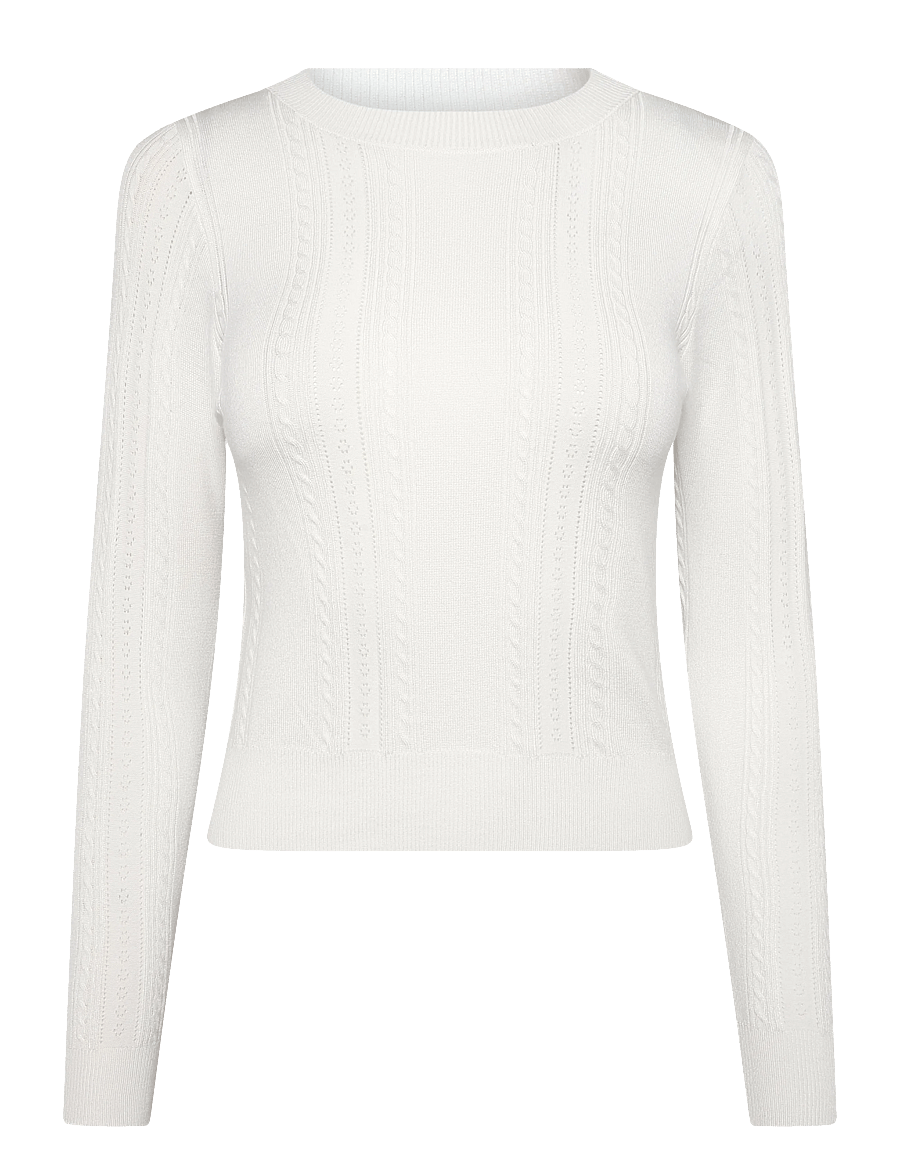 Grunt - GRHilda VIS LS Knit - džemprid - off white - 0