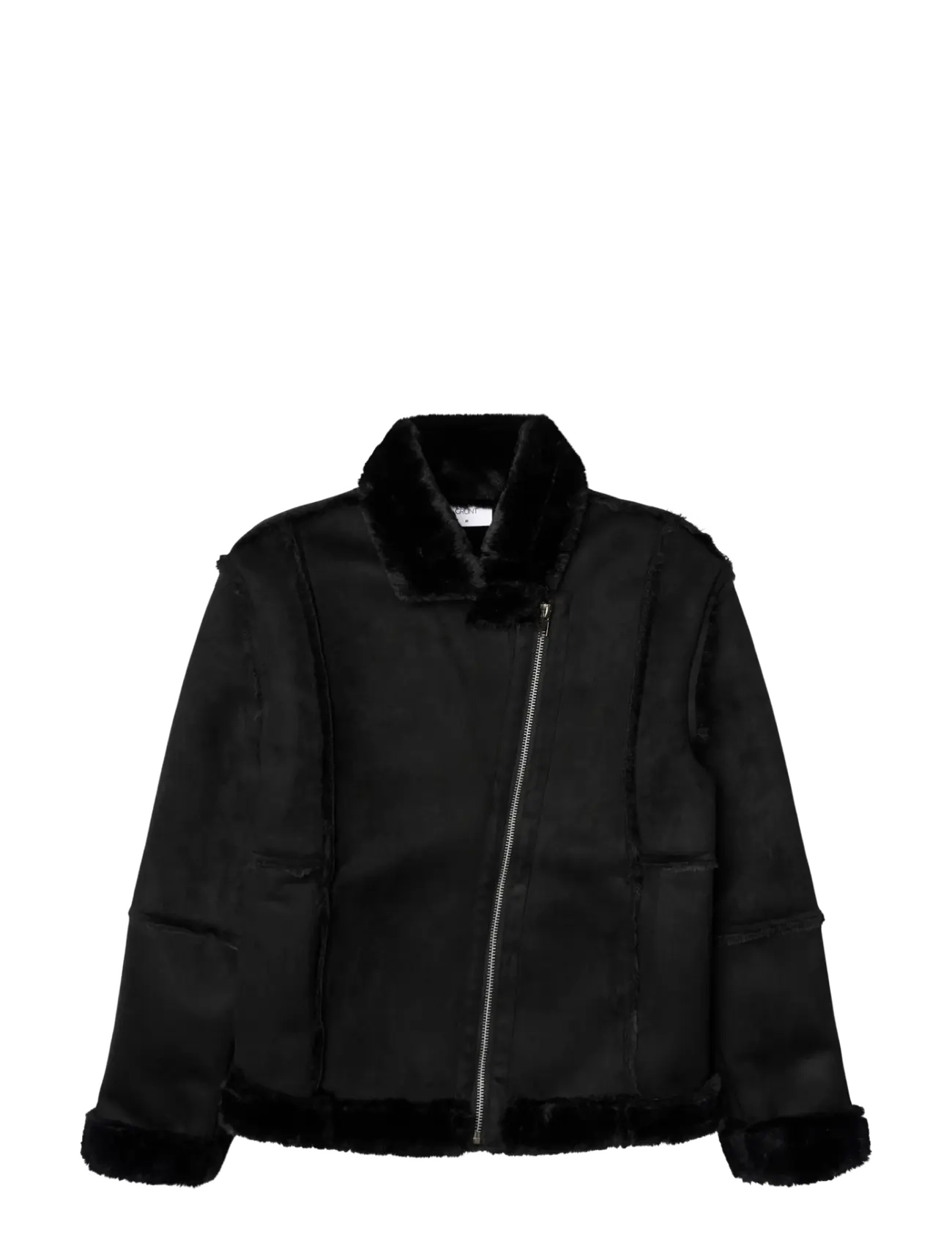 Grunt GROda Faux Suede Jacket - Winterjacke - BLACK / black