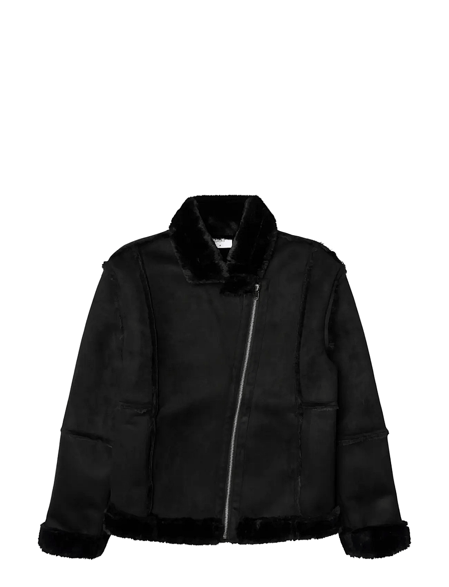 Grunt - GROda Faux Suede Jacket - daunen- und steppjacken - black - 0