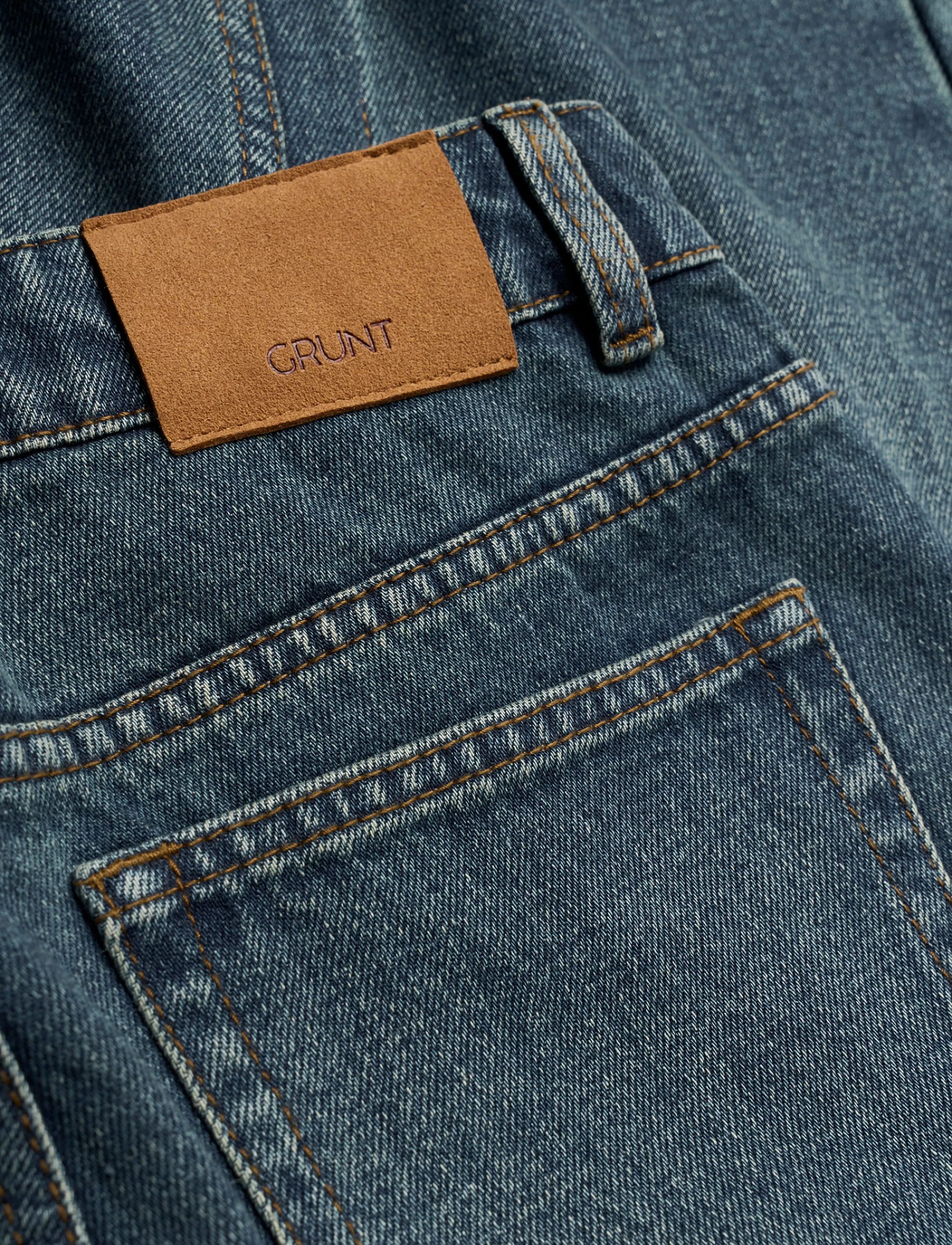 Grunt - GRStreet Loose Blue Prime - alt kitsenevad teksad - dark vintage - 3