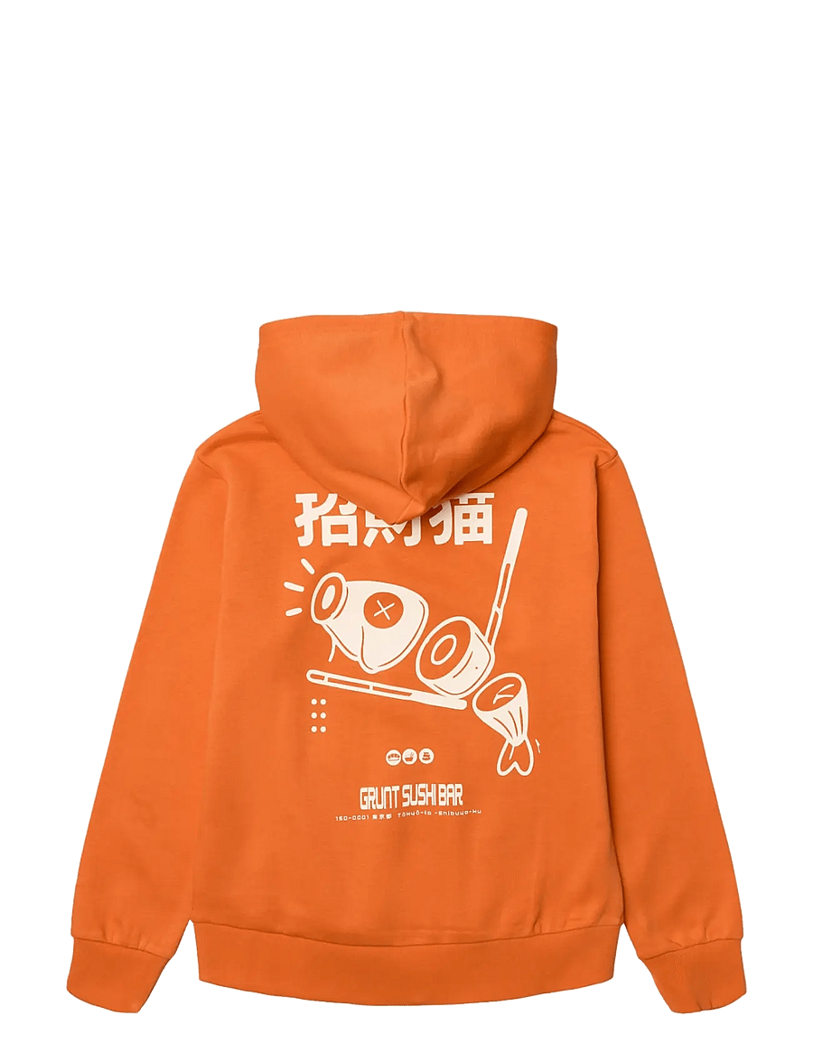 Grunt - GRFersan Chop Hood Sweat - sweatshirts - orange - 1
