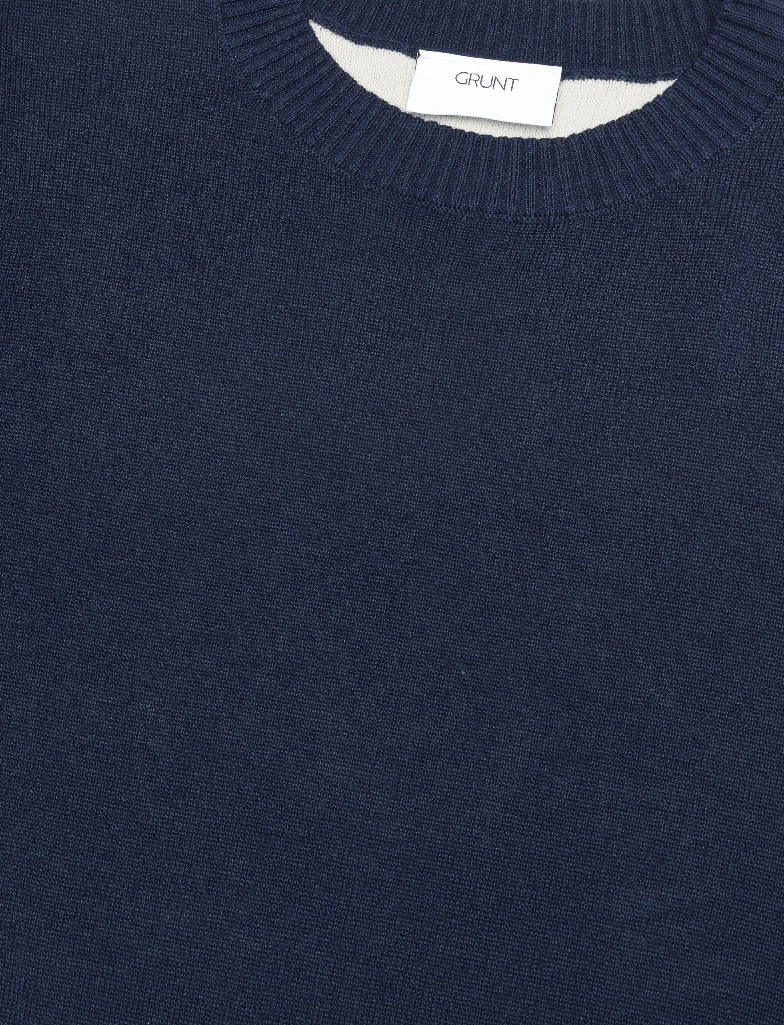 Grunt - GRHugt Chop Knit - jumpers - navy - 2