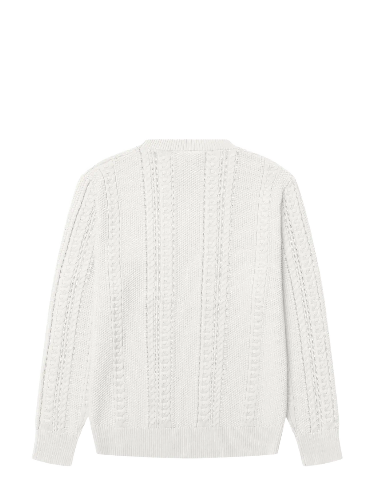 Grunt - GRUrso Cable LS Crew Knit - cream - 1