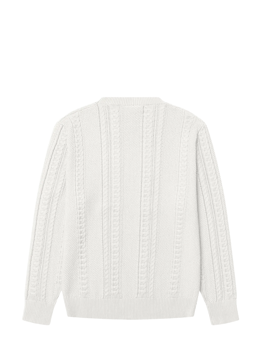 Grunt - GRUrso Cable LS Crew Knit - džemprid - cream - 1