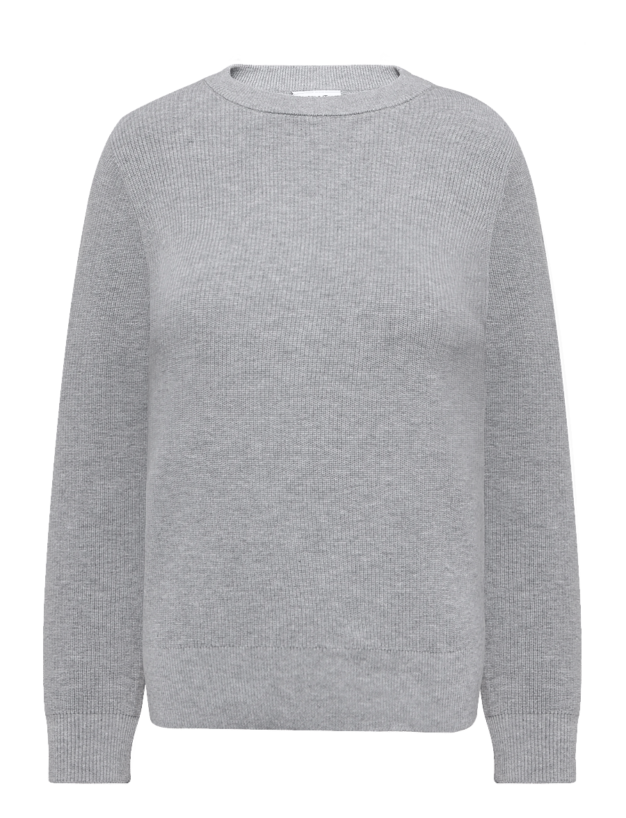 Grunt - GRAlsel LS Crew Knit - trøjer - light grey melange - 0