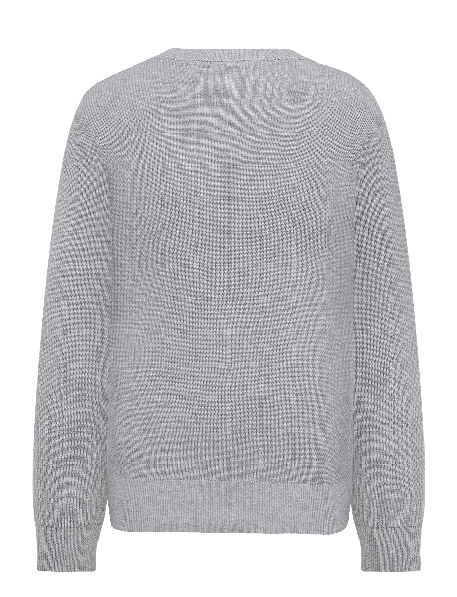 Grunt - GRAlsel LS Crew Knit - trøjer - light grey melange - 1