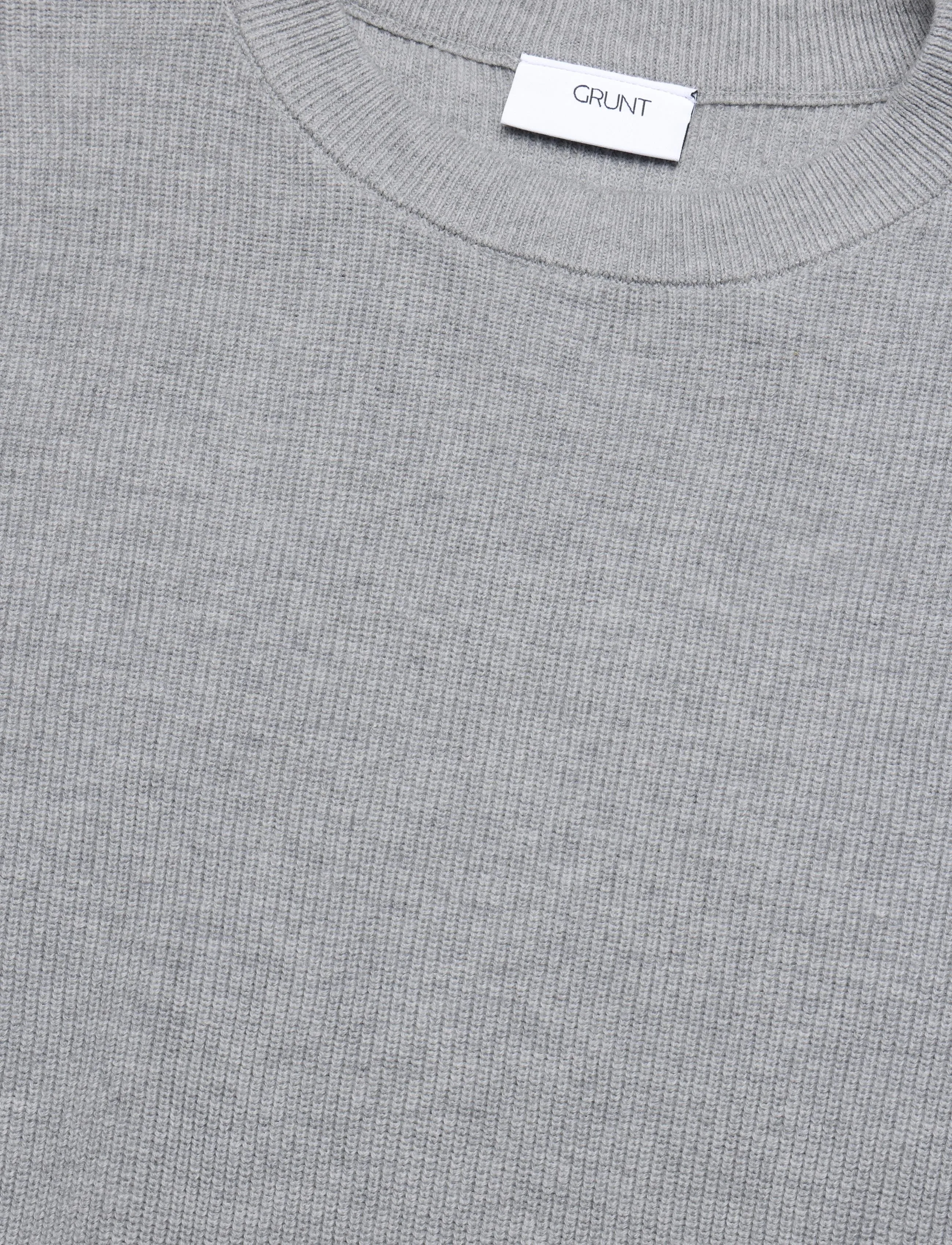 Grunt - GRAlsel LS Crew Knit - jumpers - light grey melange - 2