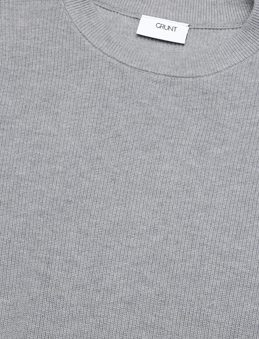 Grunt - GRAlsel LS Crew Knit - trøjer - light grey melange - 2