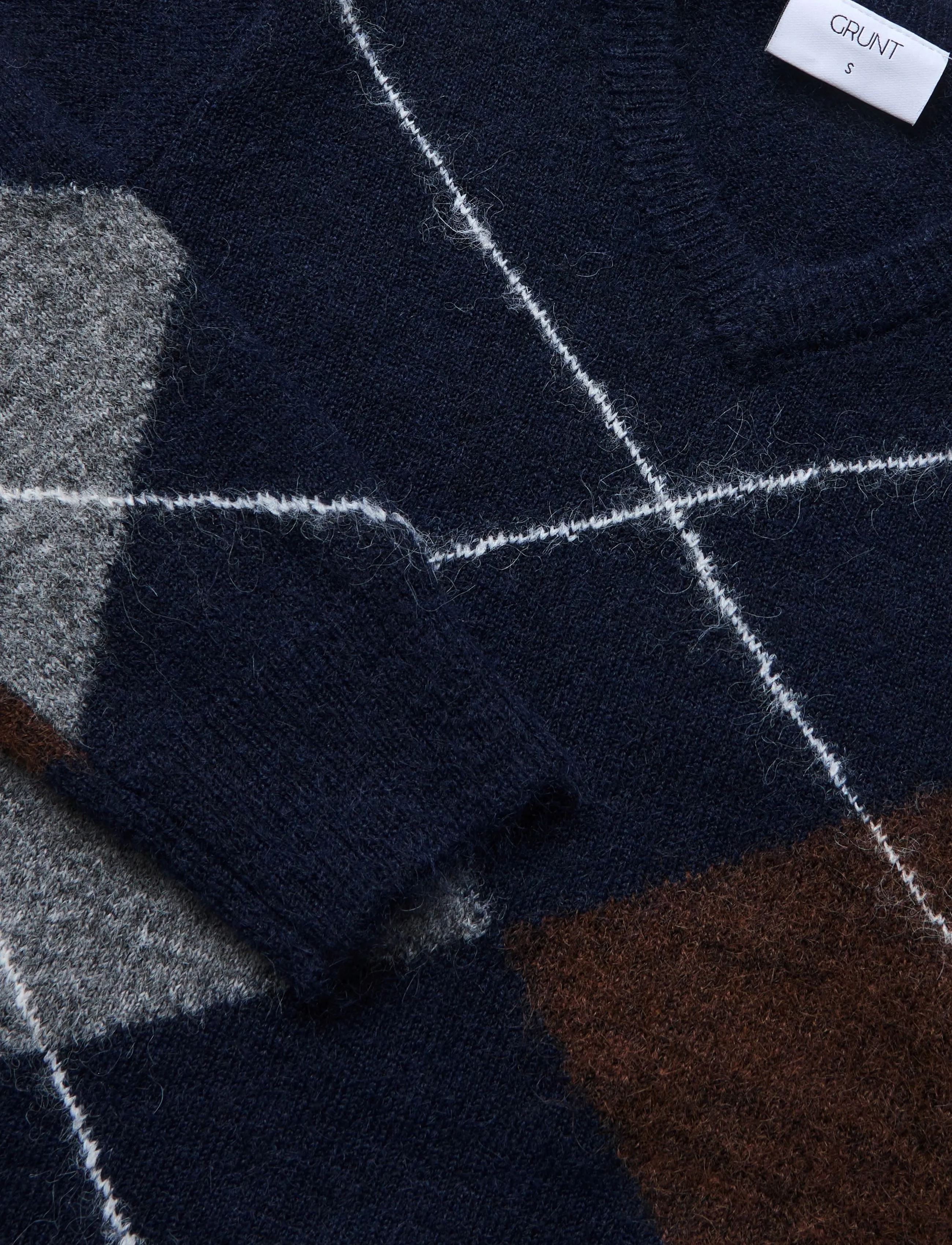 Grunt - GRFie V-neck knit - efterårstøj - dark blue - 2