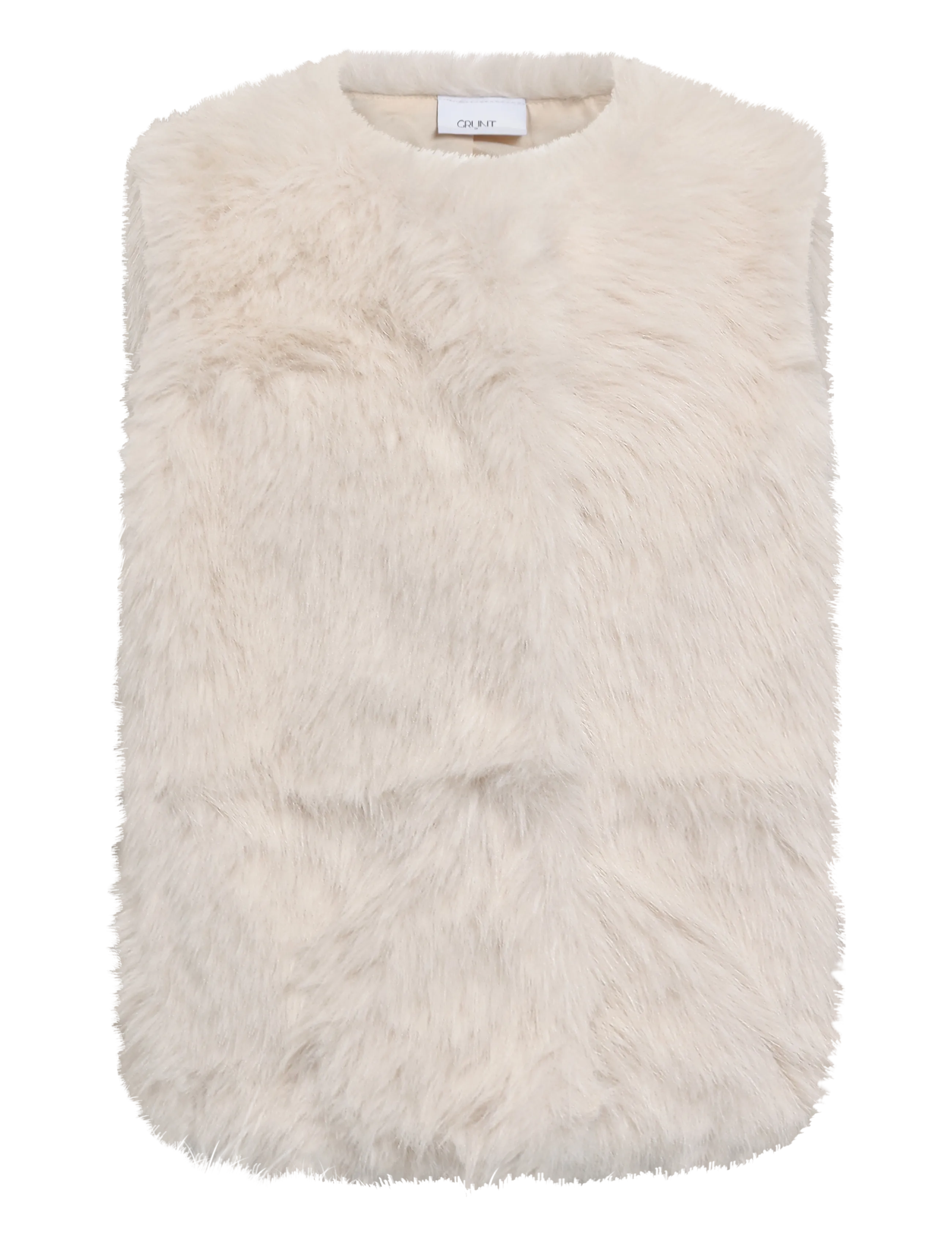 Grunt GRMille Fur Vest - Teens 140-176 - OFF WHITE / cream