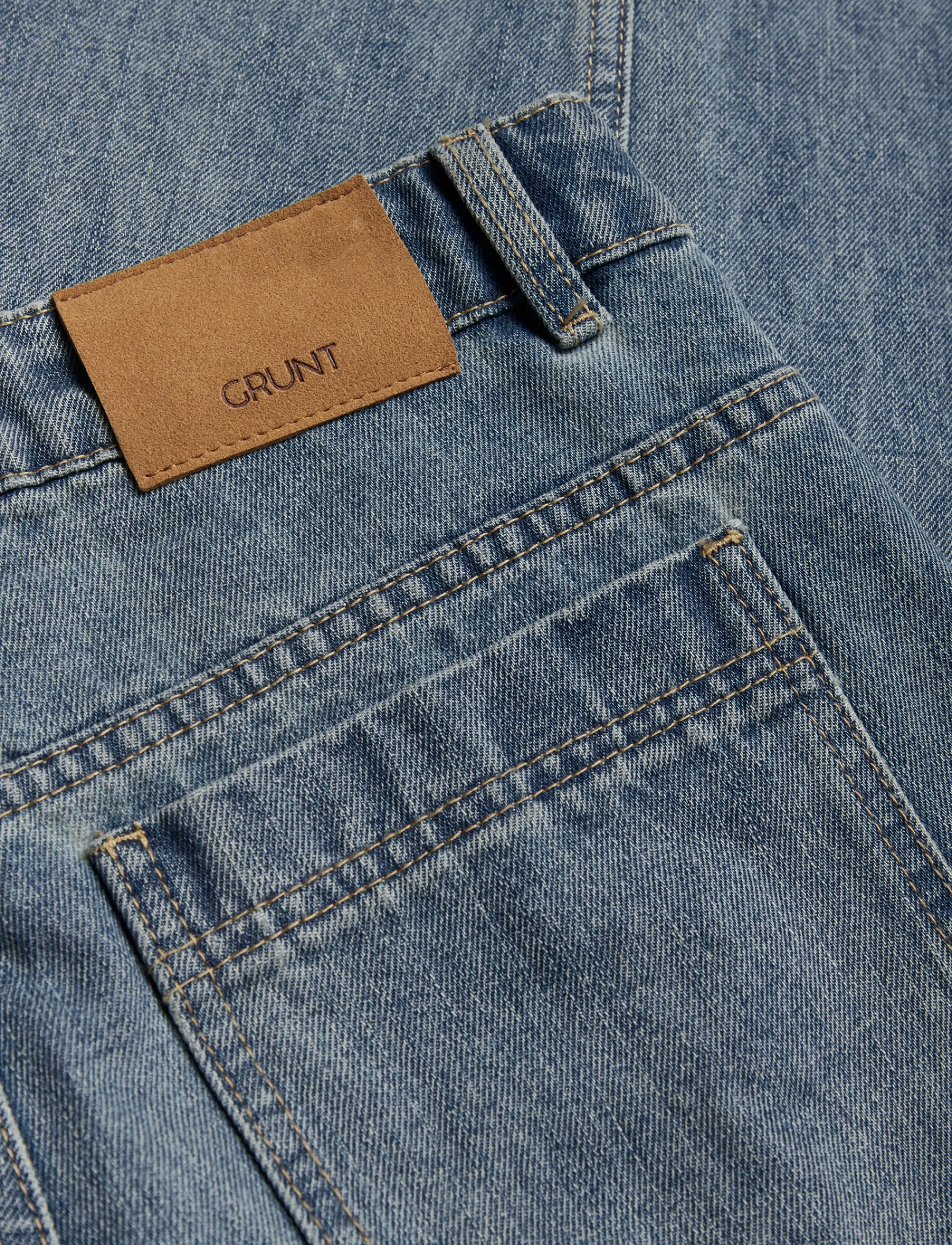 Grunt - GRBaggyBoi Blue wash Jeans - vaba lõikega teksad - blue washed - 3