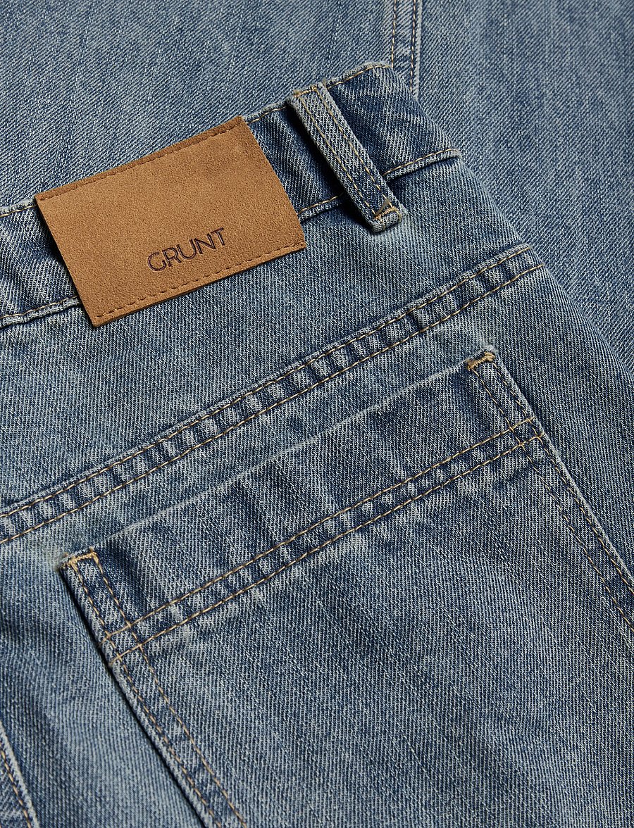 Grunt - GRBaggyBoi Blue wash Jeans - vaba lõikega teksad - blue washed - 3