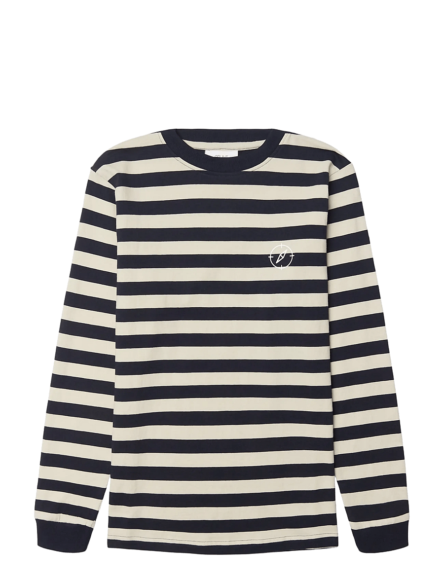 Grunt - GRCollins LS Tee - long-sleeved t-shirts - navy - 0