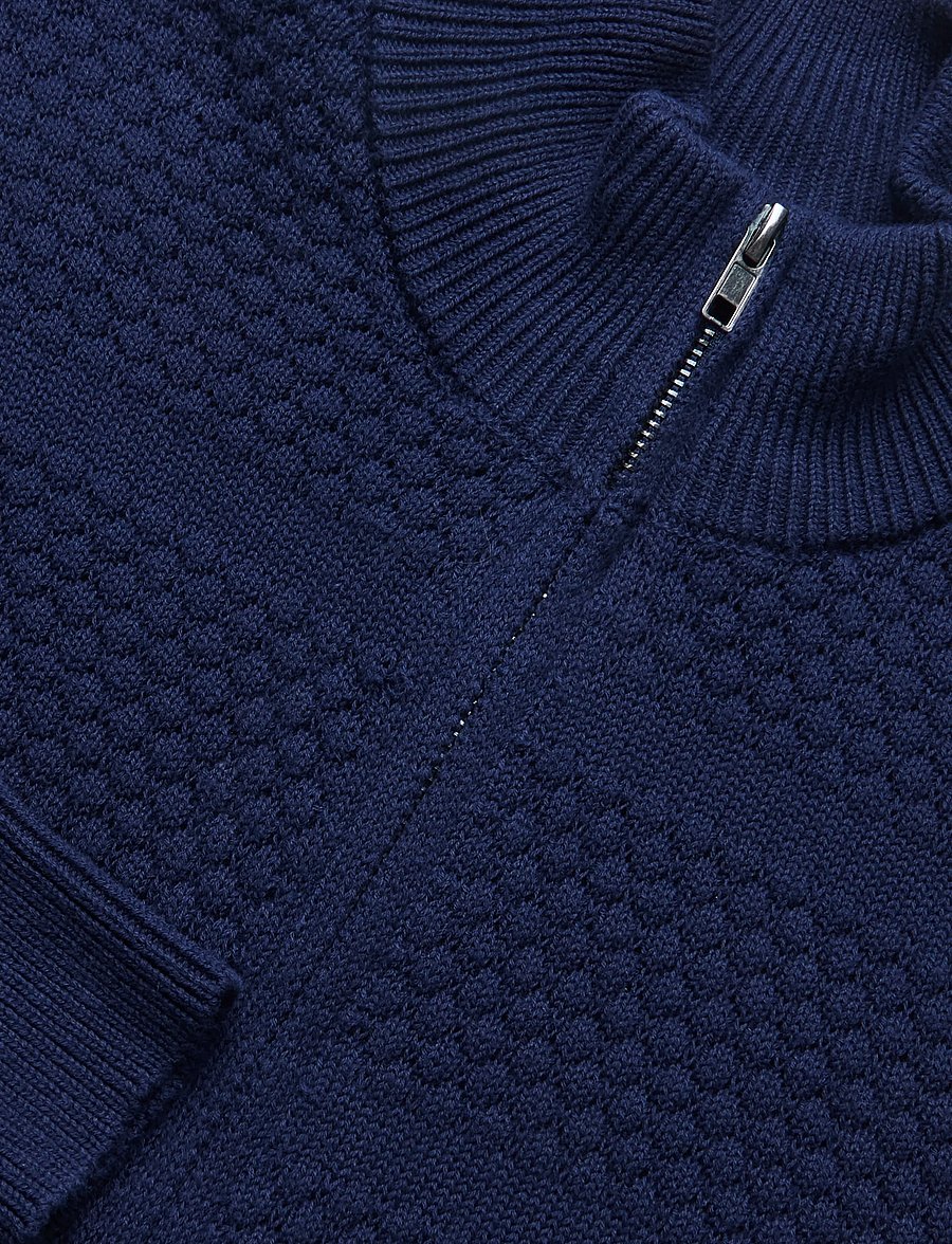Grunt - GRLoke Zip Knit - plonos striukės - navy - 2