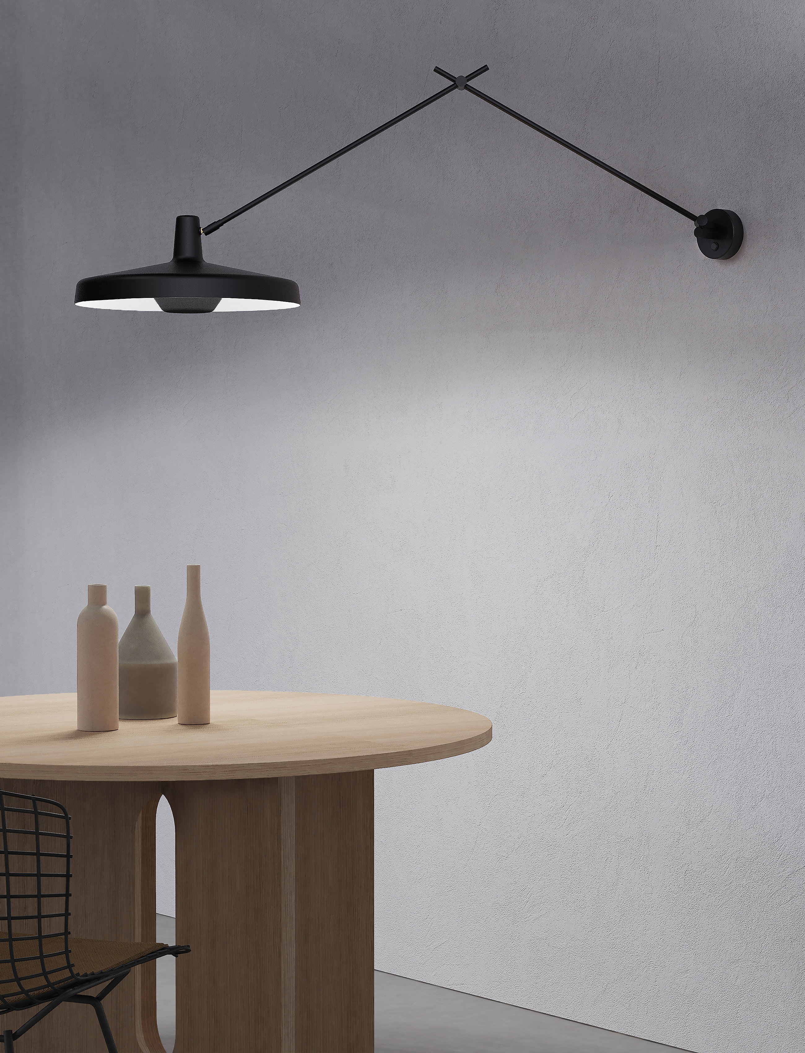 Grupa Arigato Wall 45, One Size, Lamps, Schwarz - Homeware