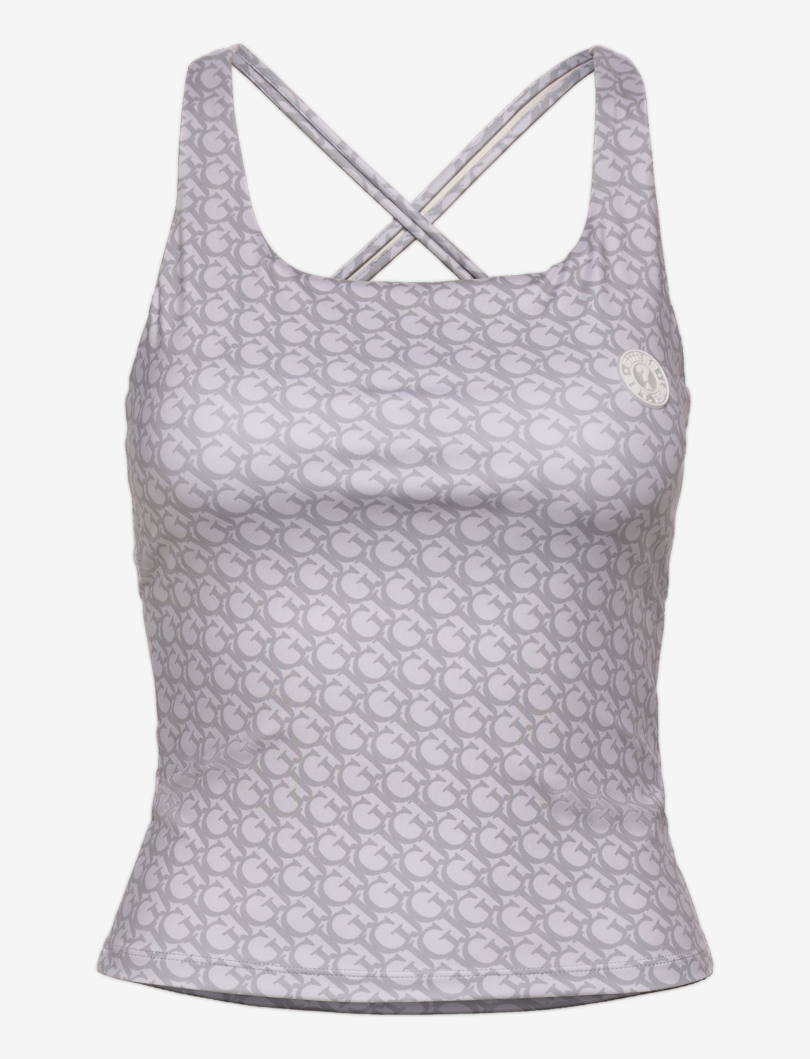 Guess Activewear - CAITLIN LOGOMANIA ACTIVE TOP - allover gj gray c - 0