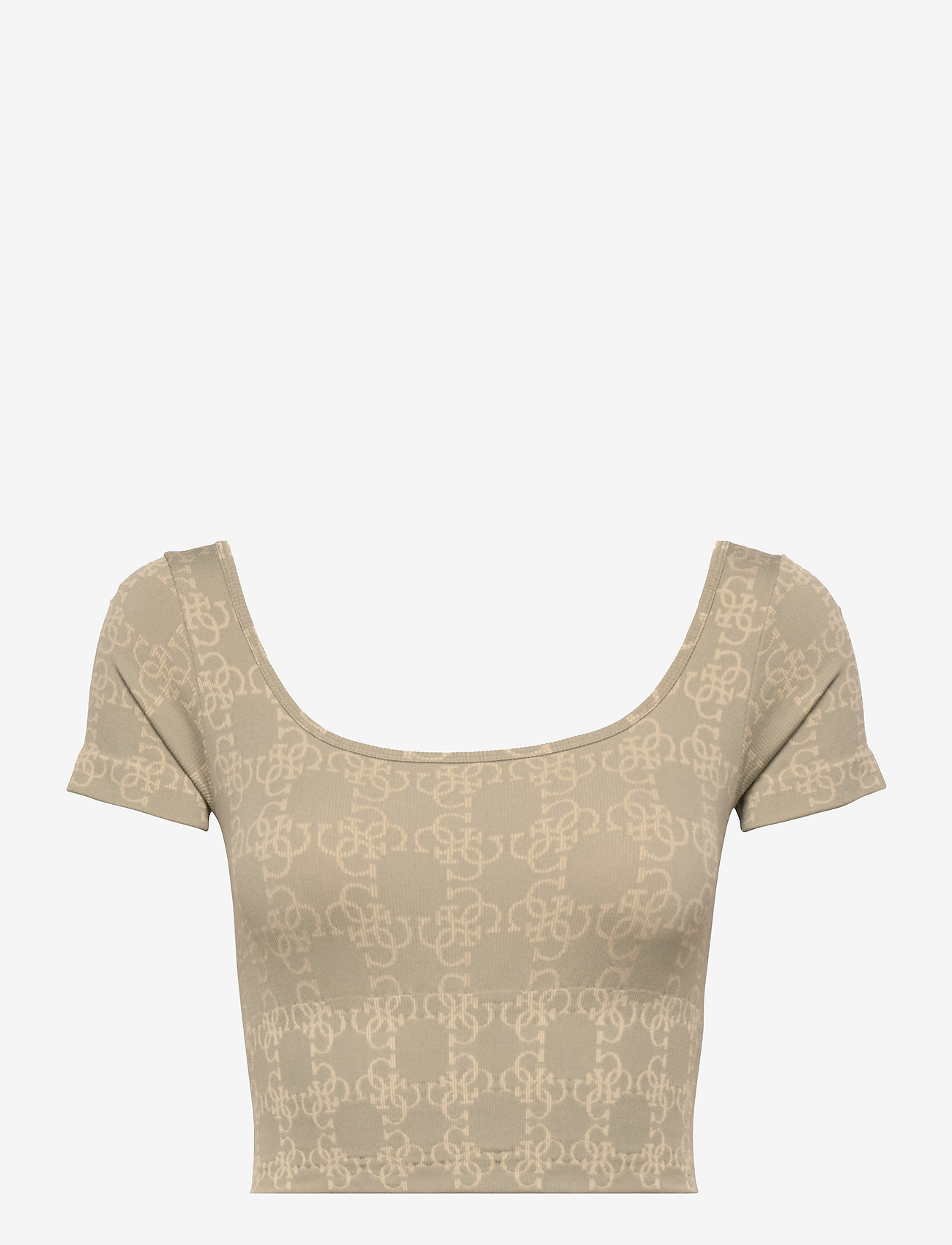 DELLA CROP TOP SS - JACQUARD
