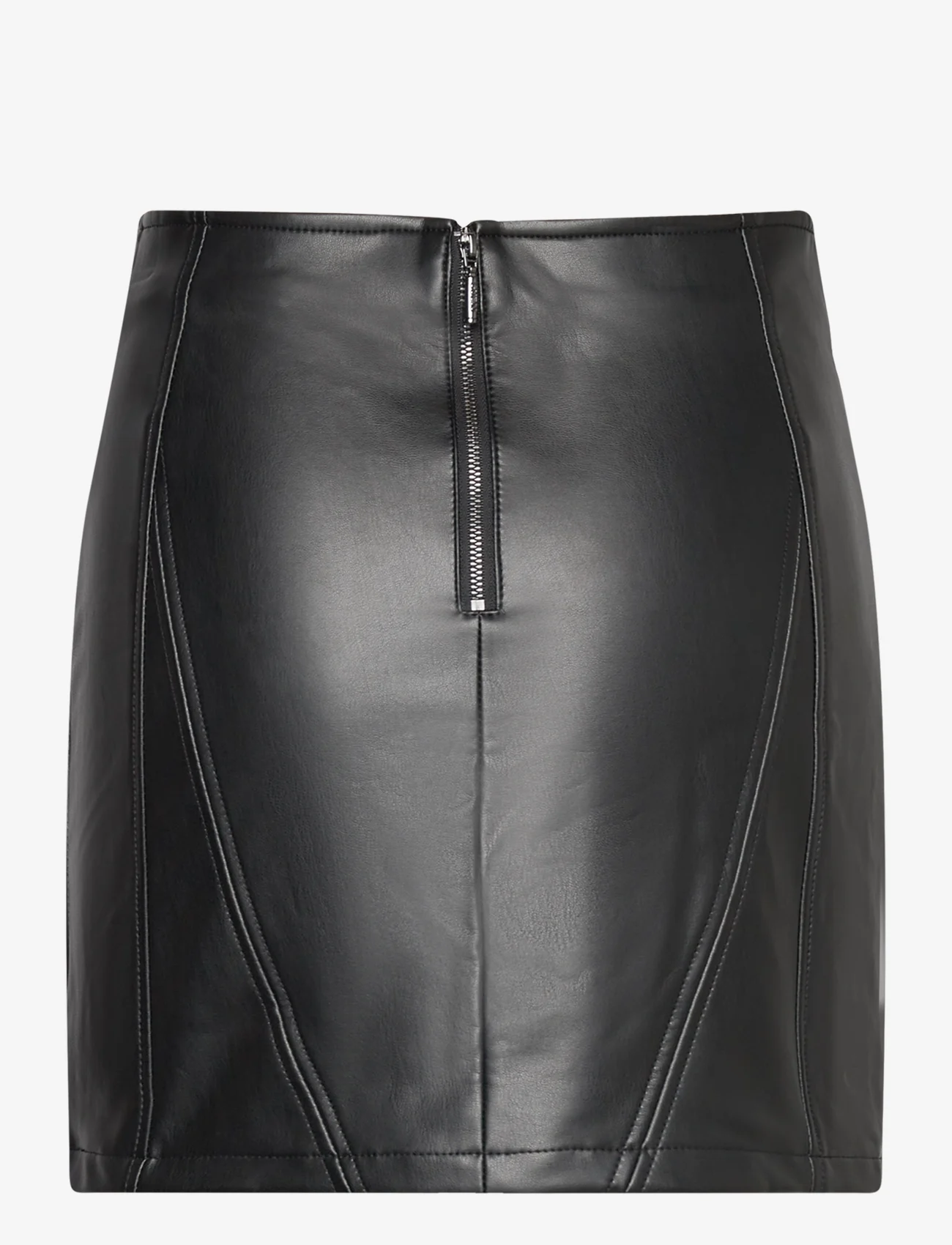 GUESS Jeans - ZUE PU MINI SKIRT - short skirts - jet black multi - 1