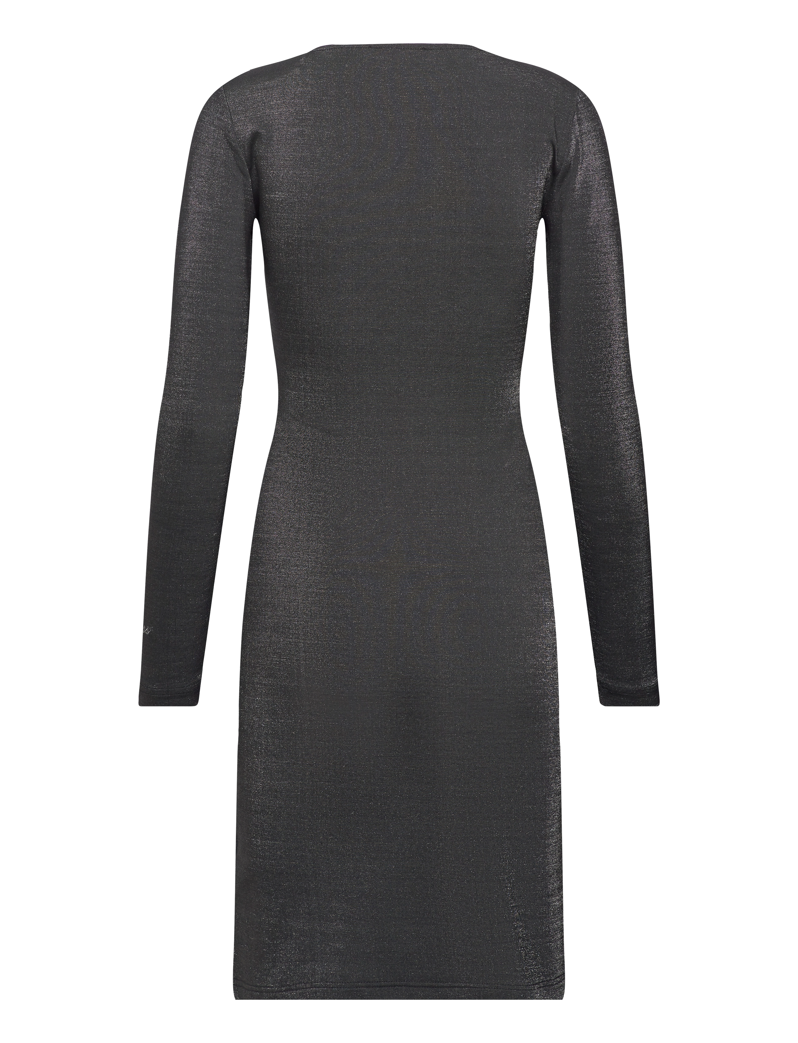 GUESS Jeans - LS NK KNOT CLOTILDE DRESS - stramme kjoler - black foil - 1