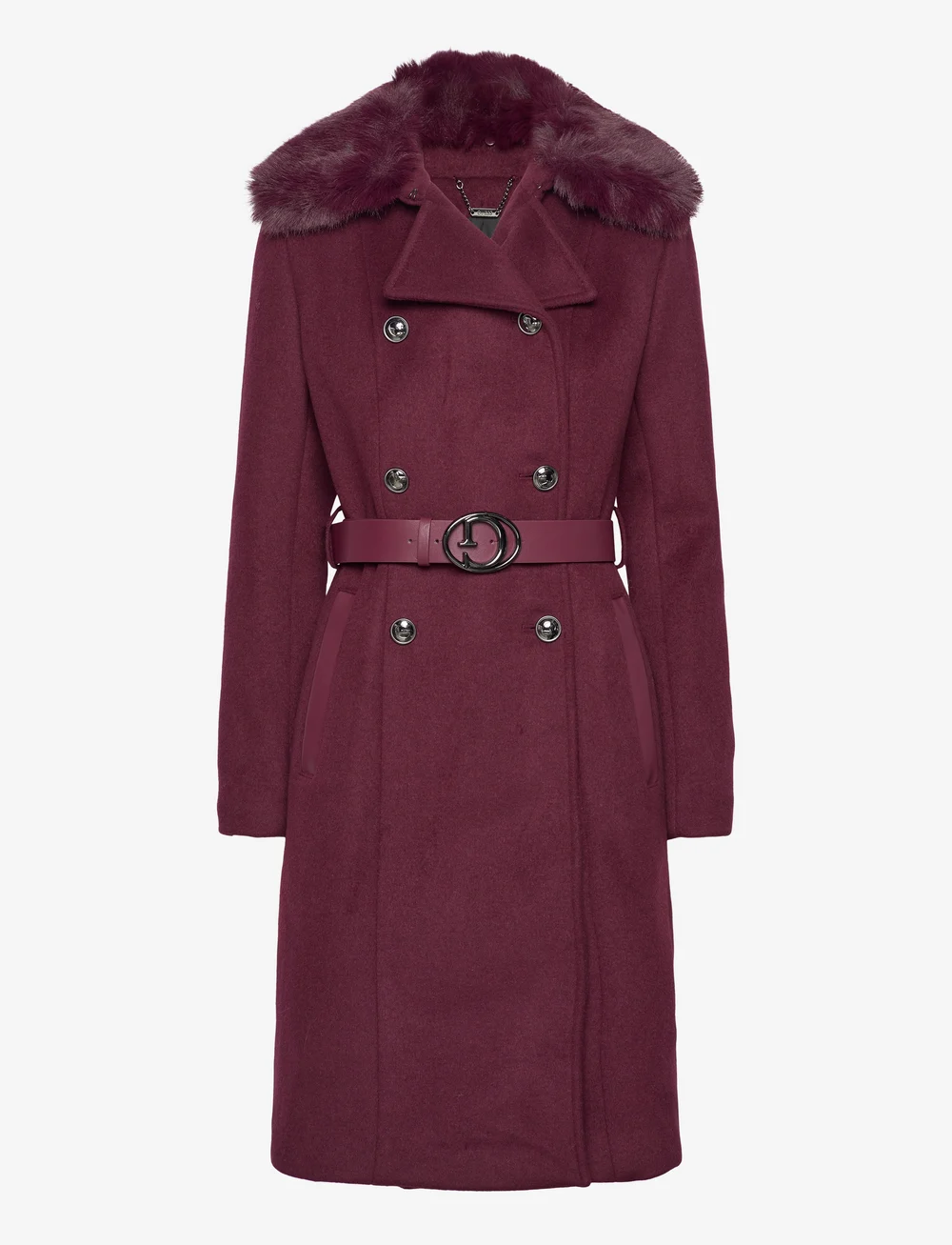 Guess burgundy coat hotsell