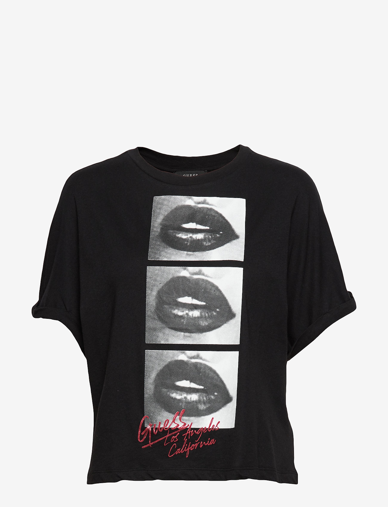 GUESS Jeans - SS CN OMBRETTA TEE - jet black a996 - 0
