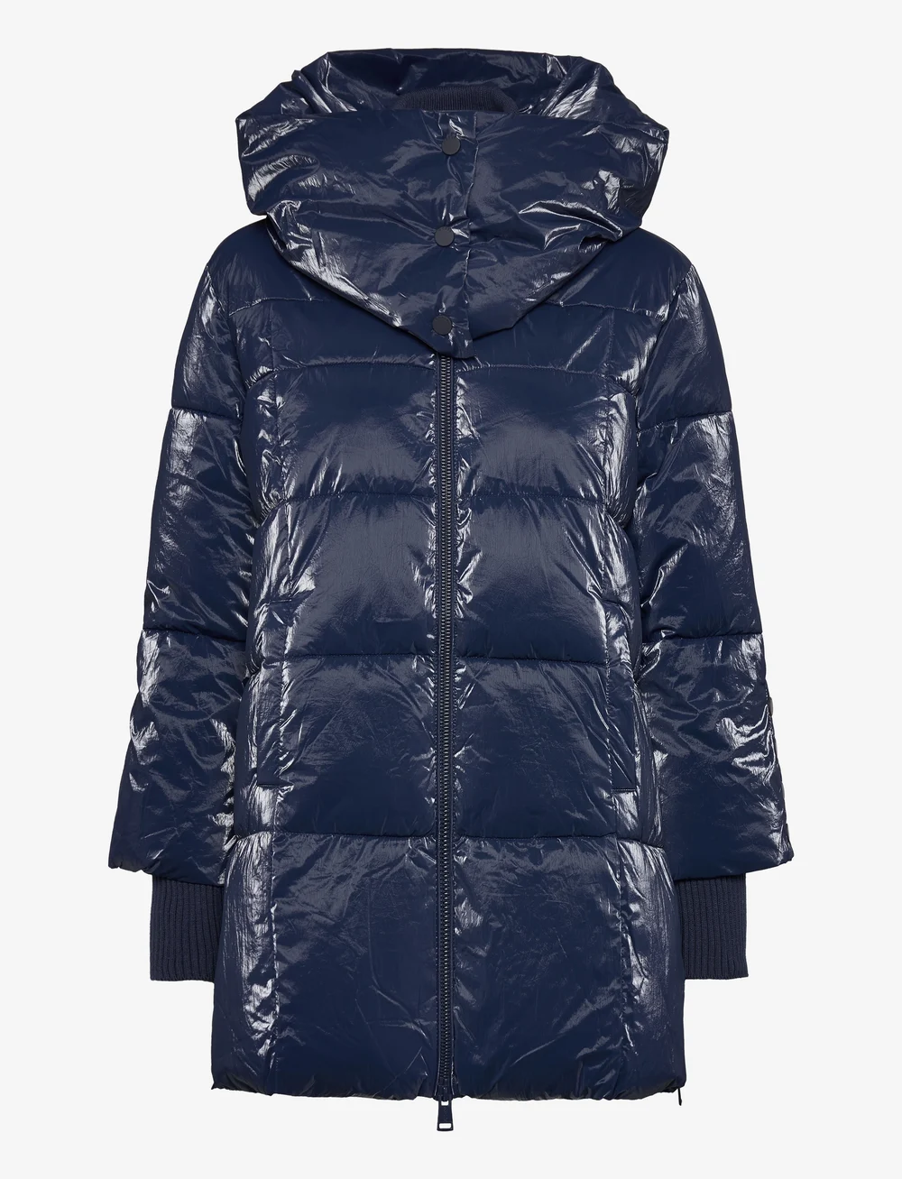 【GUESS】裏地柄あり♪MATHILDE JACKET ダウンジャケット gjsw2bl48wf050_cblackenedblue_