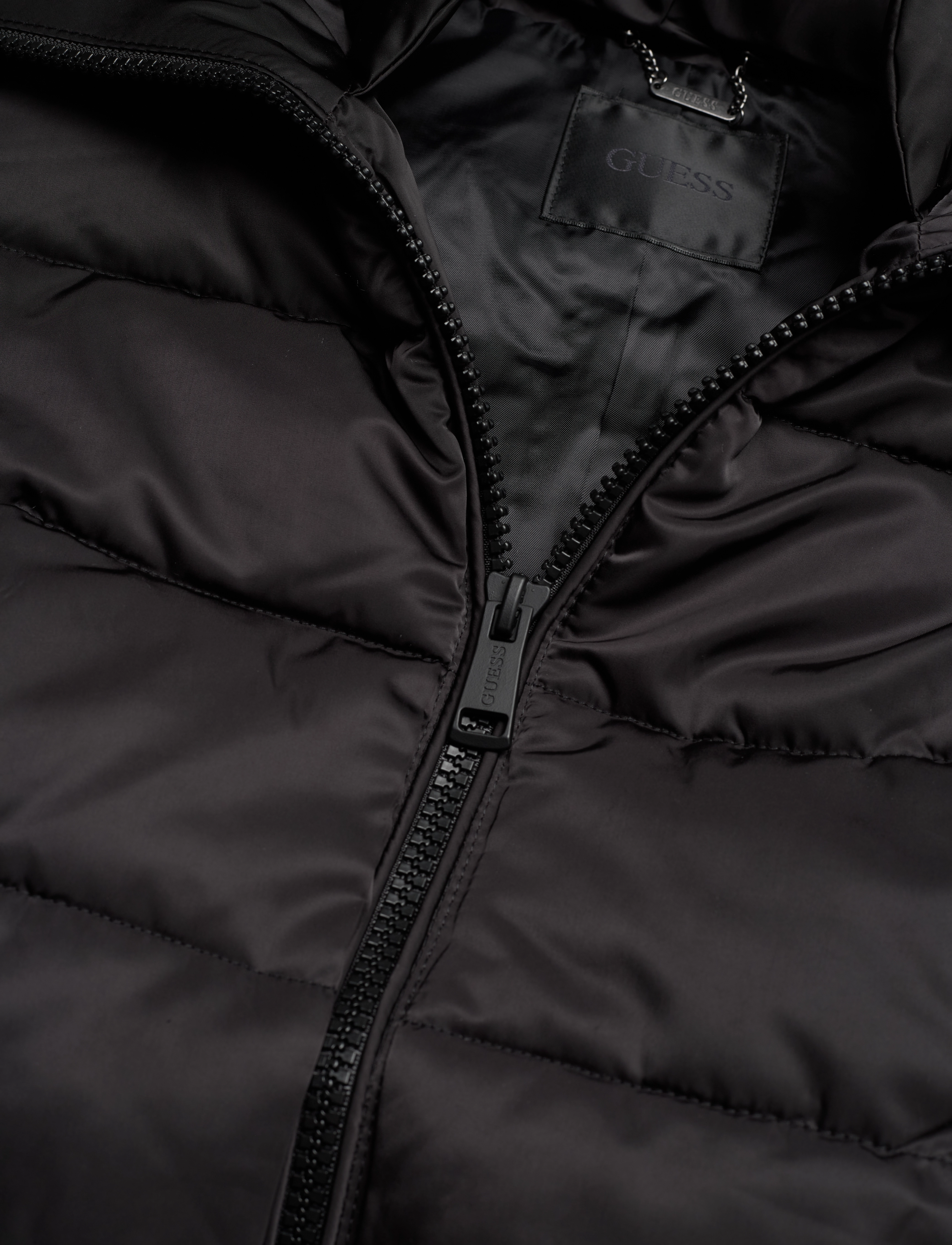 GUESS Jeans - GLITZY PUFFA - jet black a996 - 2