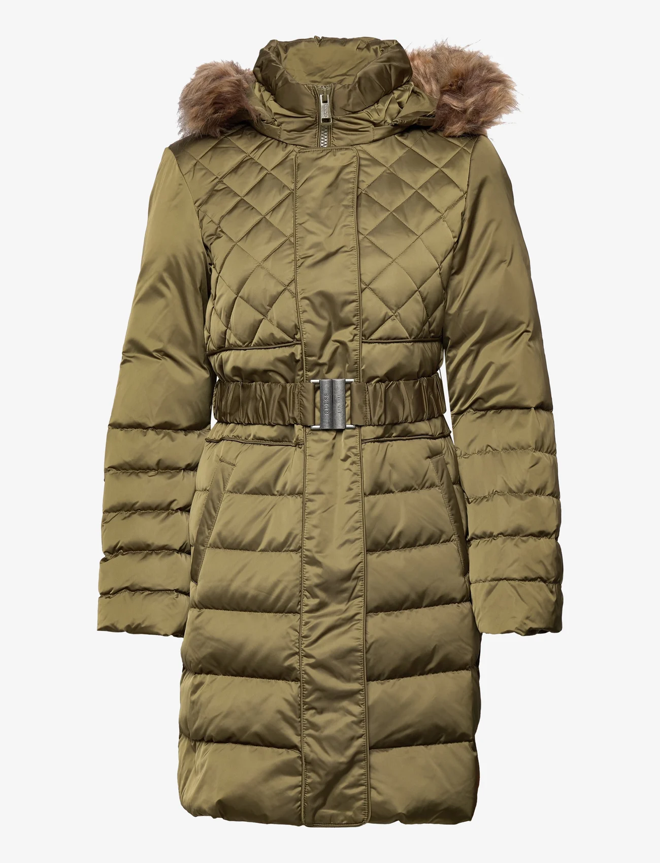 GUESS Jeans - LOLIE DOWN JACKET - winter coats - burnt olive multi - 0