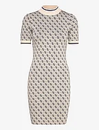 SS LISE 4G LOGO SWTR DRESS - PEARL OYSTER AND