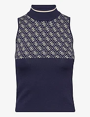 GUESS Jeans - SL RN LISE 4G SWTR TOP - knitted vests - cave blue and pea - 0