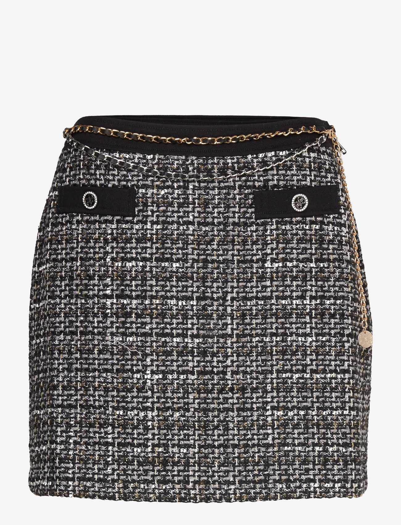 GUESS Jeans - YVONNE MIX DENIM TWEED SKIRT - korta kjolar - black and white b - 0