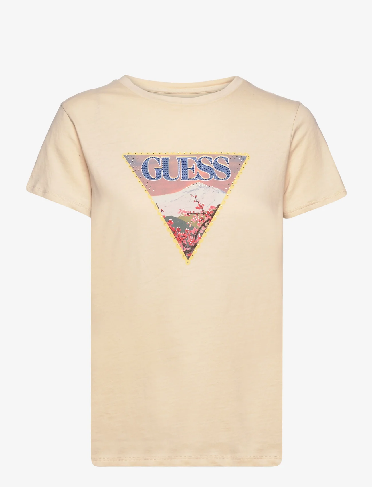 GUESS Jeans - SS GUESS FUJI EASY TEE - t-särgid - calm sands multi - 0