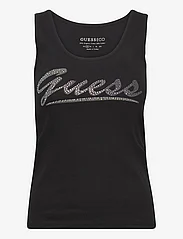 GUESS Jeans - LOGO TANK TOP - lowest prices - jet black a996 - 0