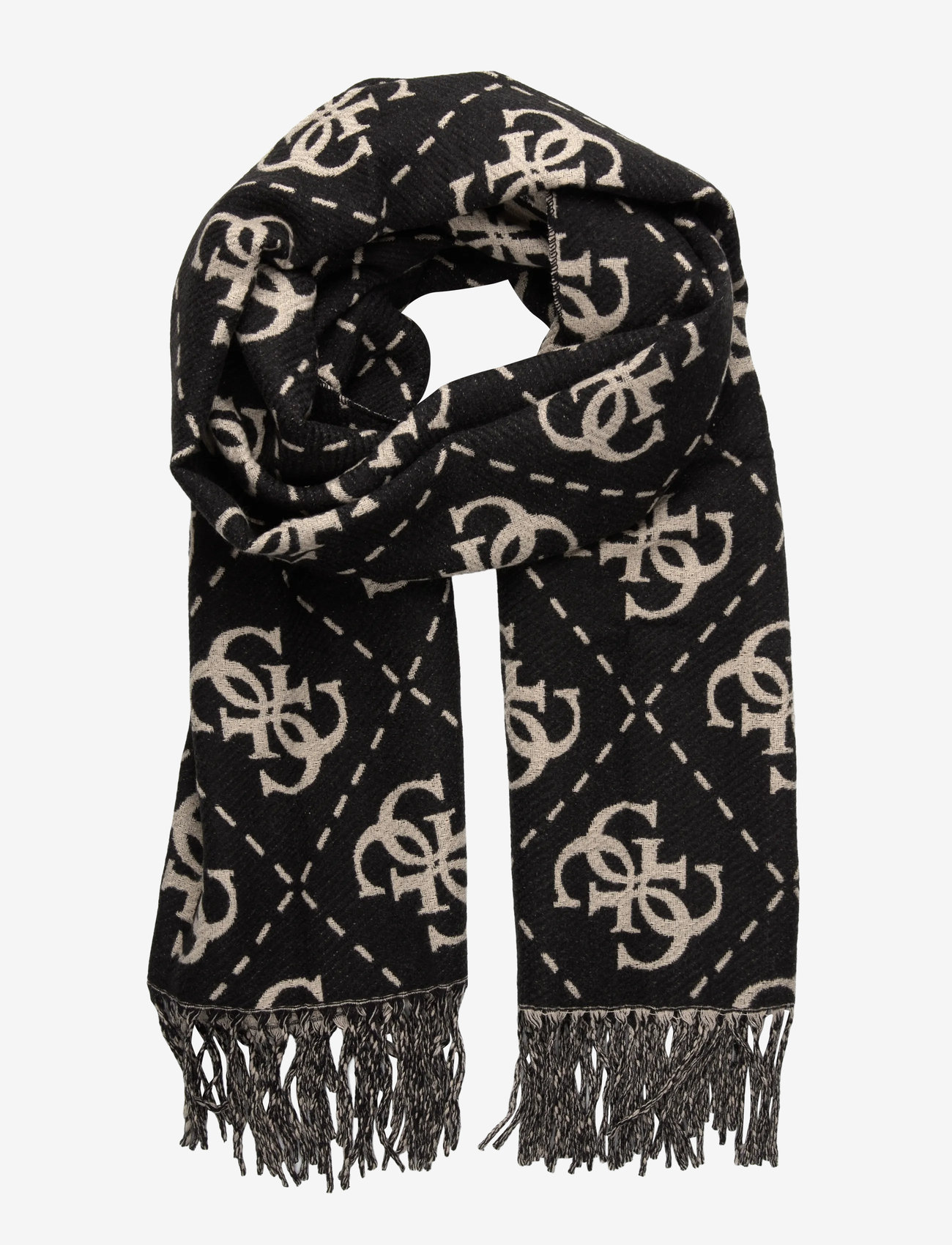 GUESS - SCARF 70X190 - black logo - 0