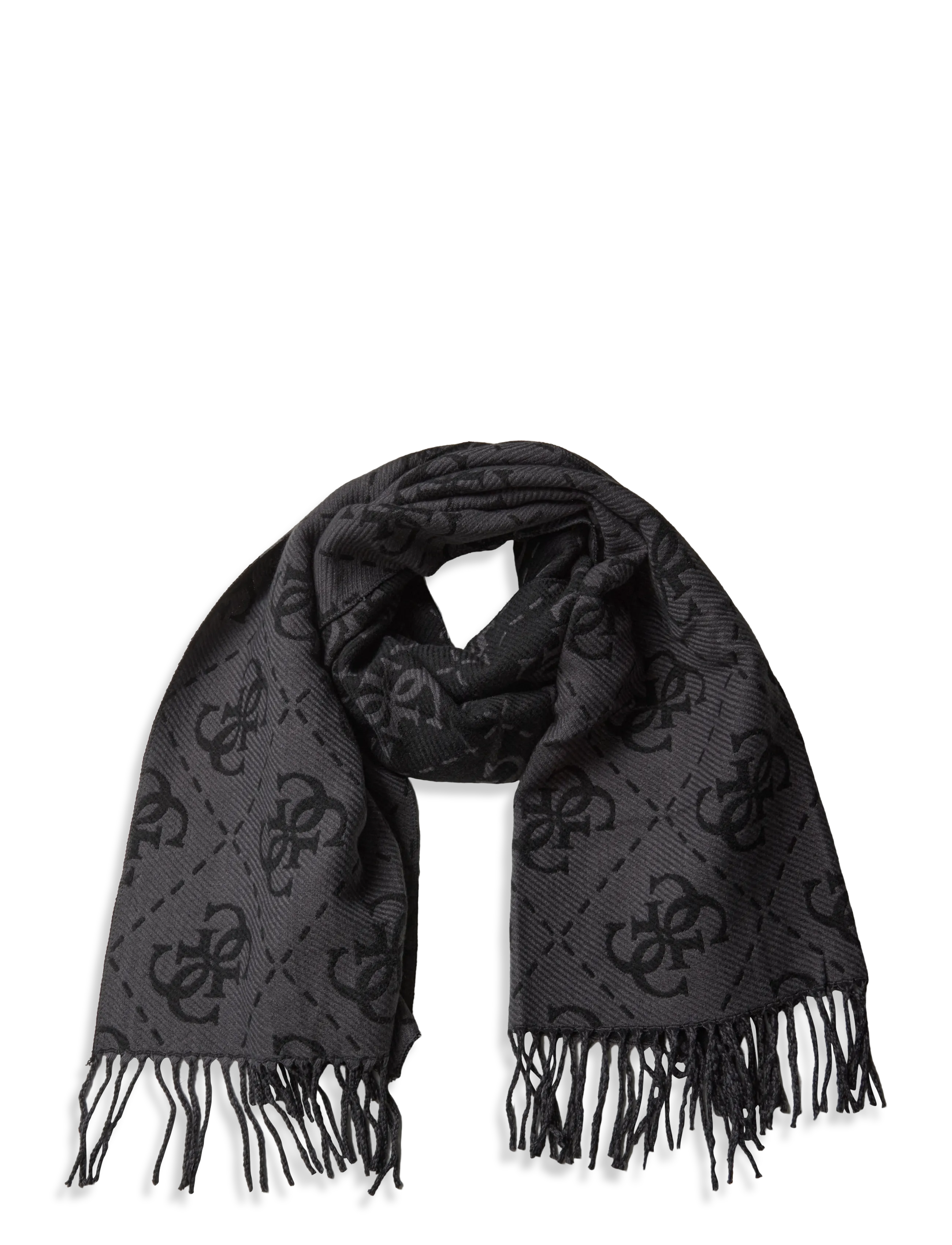 GUESS SCARF 70X190 - Accessoires - COAL LOGO / grey
