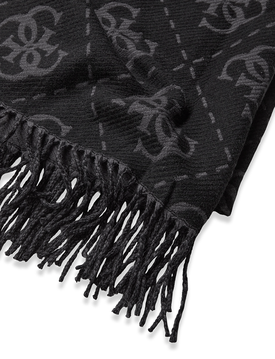 GUESS - SCARF 70X190 - winterschals - coal logo - 2