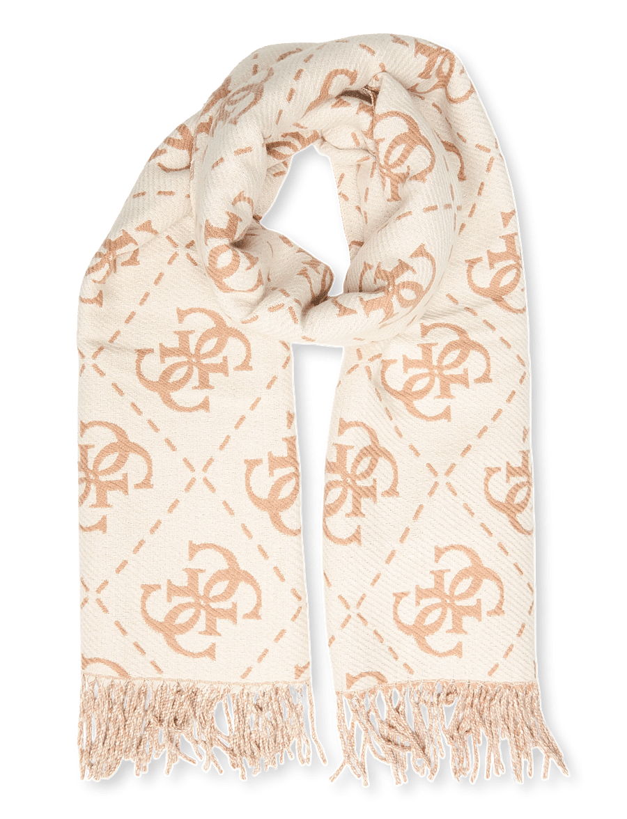 GUESS - SCARF 70X190 - winter scarves - latte logo brown - 0