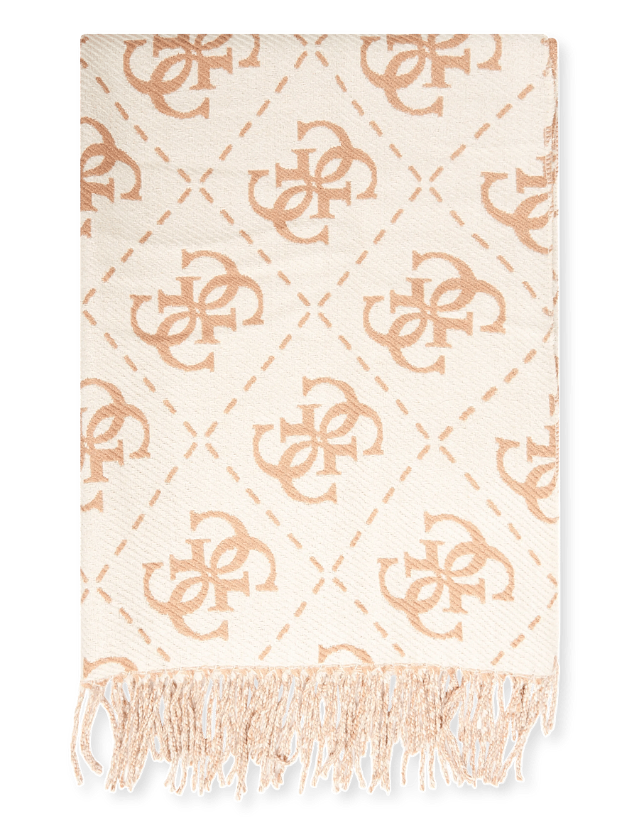 GUESS - SCARF 70X190 - winter scarves - latte logo brown - 1