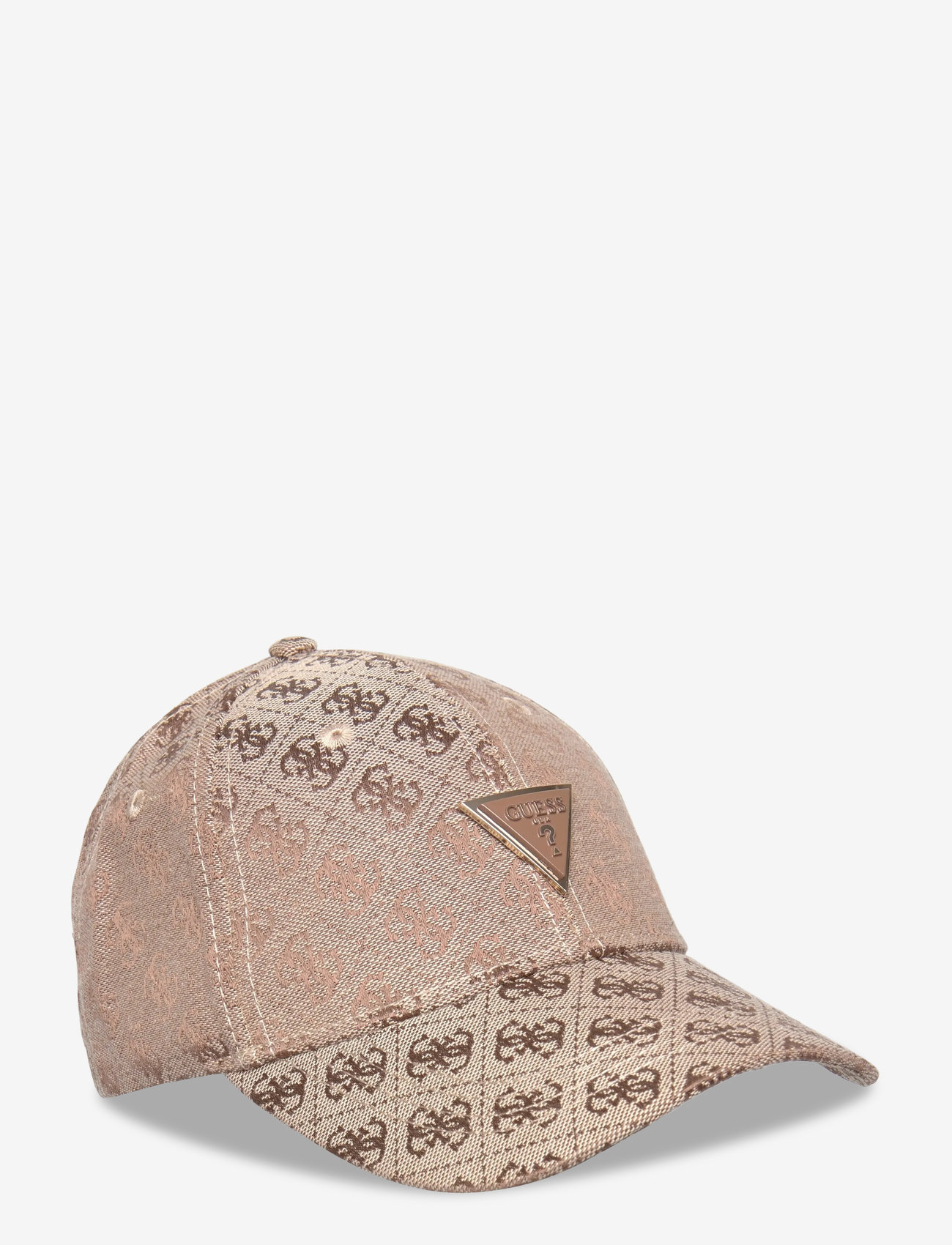 GUESS - KATYA BASEBALL CAP - zemākās cenas - latte logo - 0