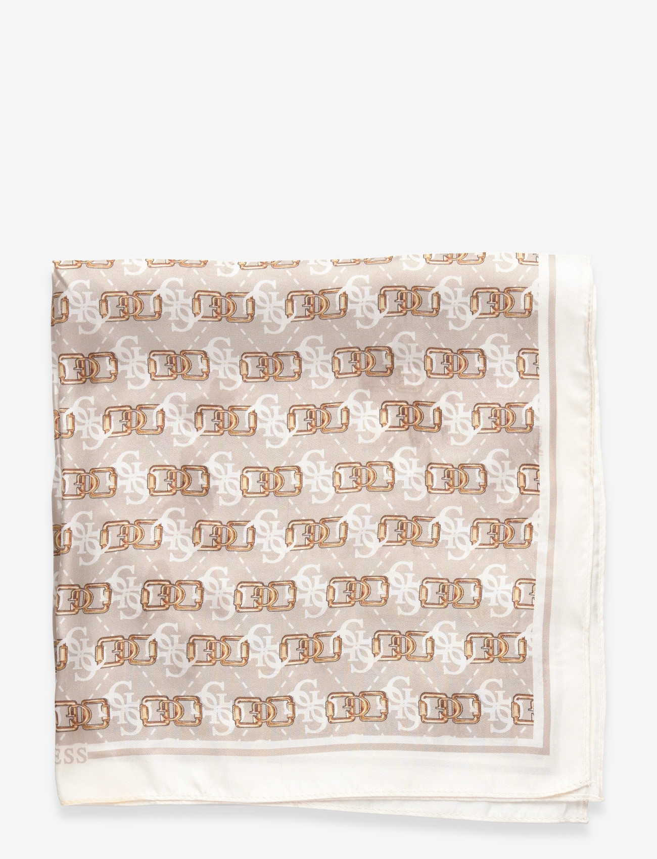 GUESS - KARNILLA LOGO FOULARD 53X53 - off white logo - 1