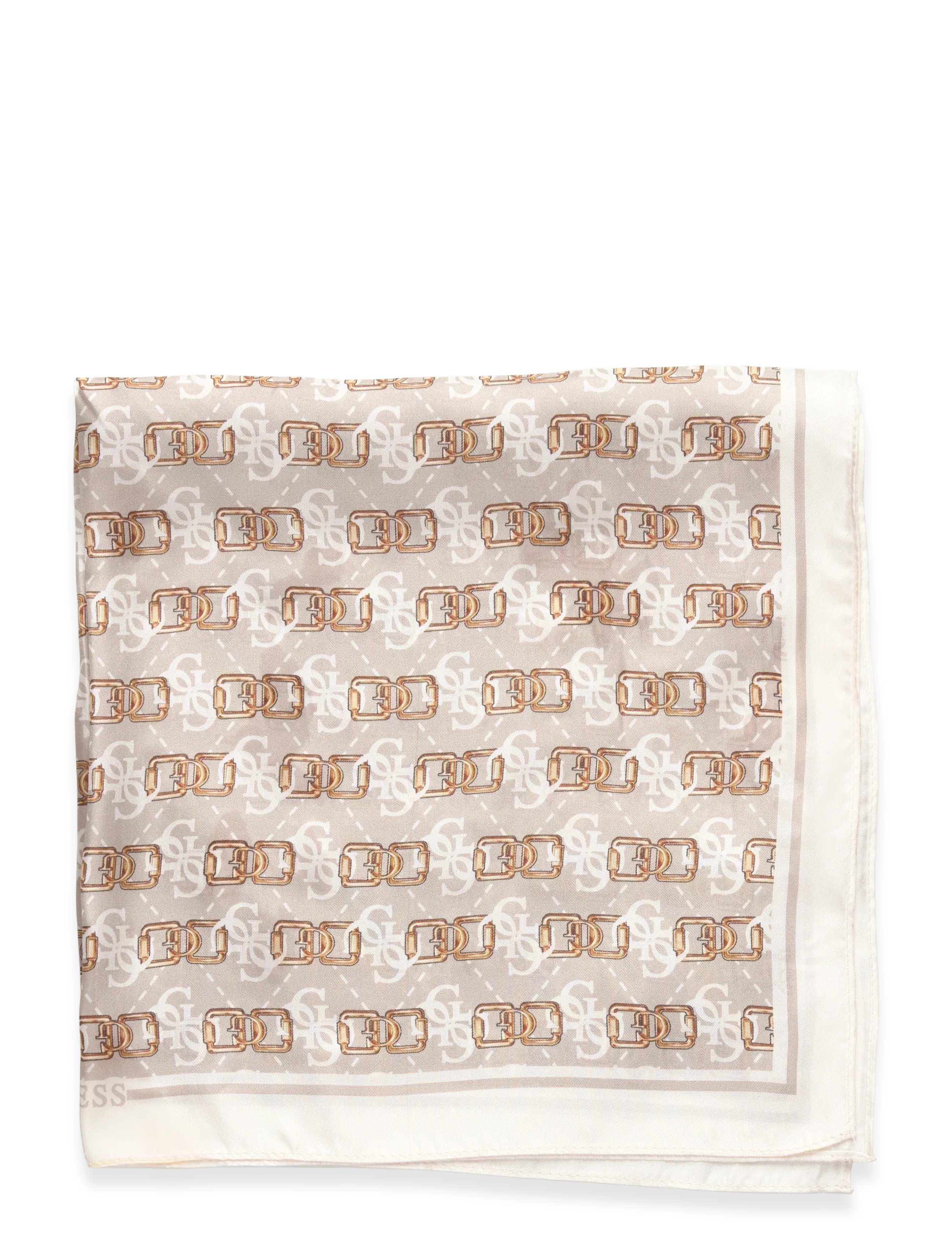GUESS - KARNILLA LOGO FOULARD 53X53 - off white logo - 1