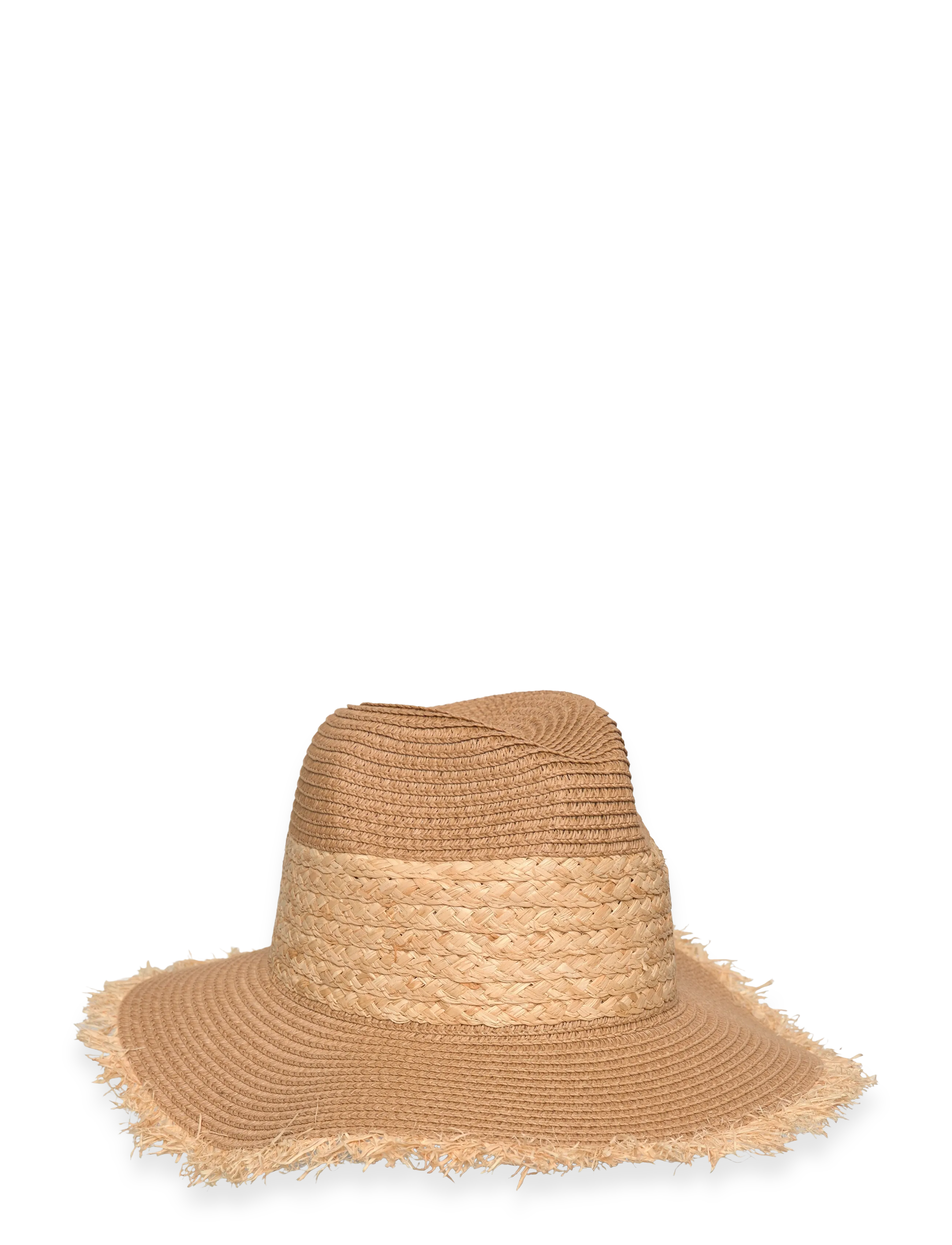 GUESS Ofelia Raffia Fedora Hat, M, Headwear, Braun - Hats, Frauen