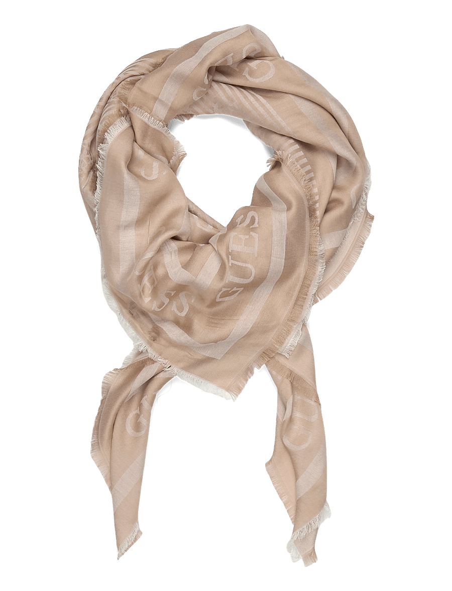 GUESS - ELLA LOGO JCQUD KEFIAH 130X130 - alltags-style - beige logo - 0