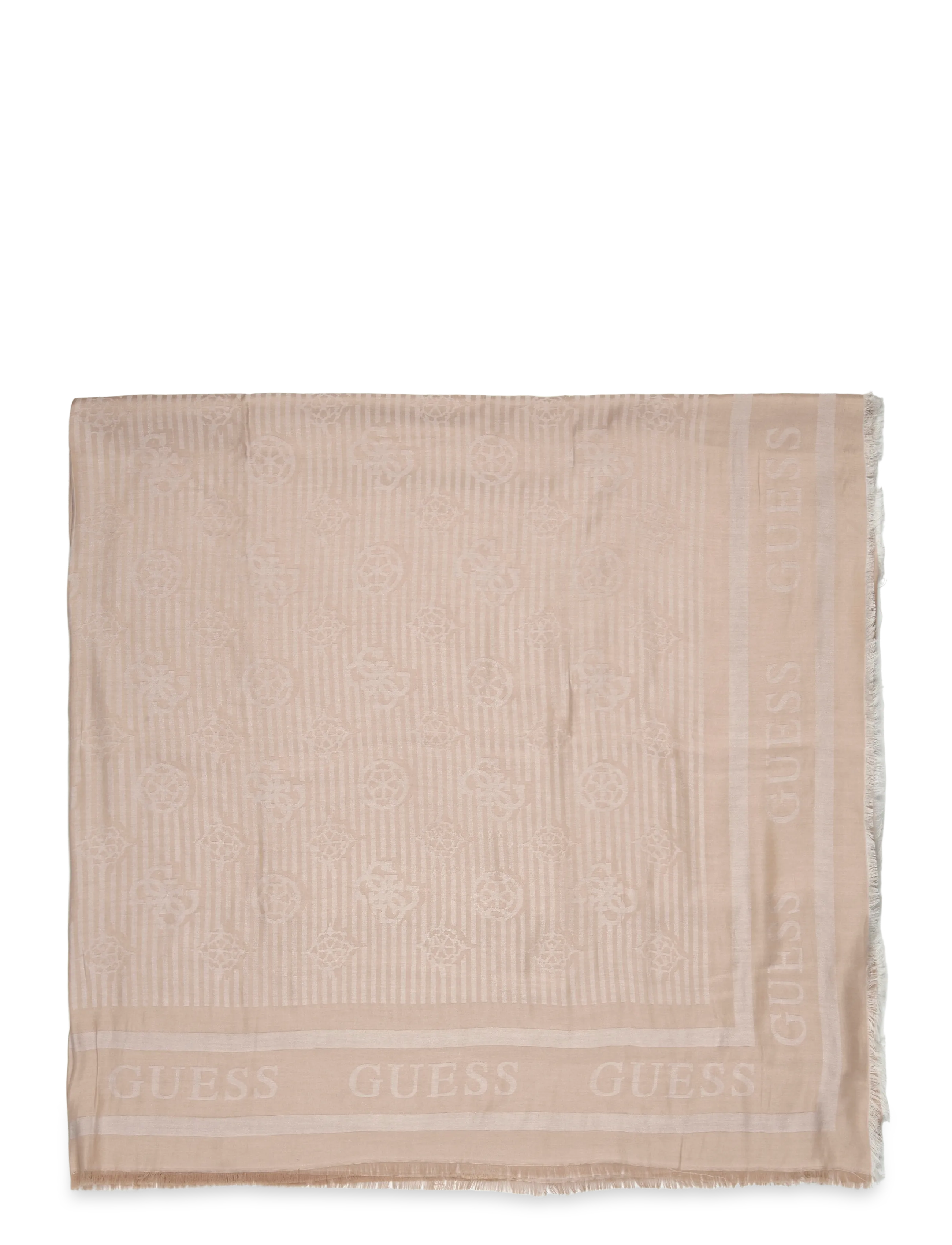 GUESS - ELLA LOGO JCQUD KEFIAH 130X130 - alltags-style - beige logo - 1