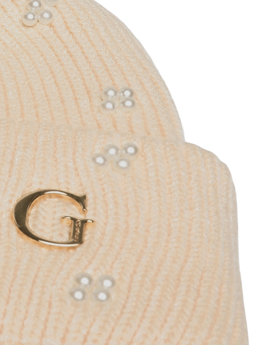 GUESS - KNITTED BEANIE - mützen - off white - 2